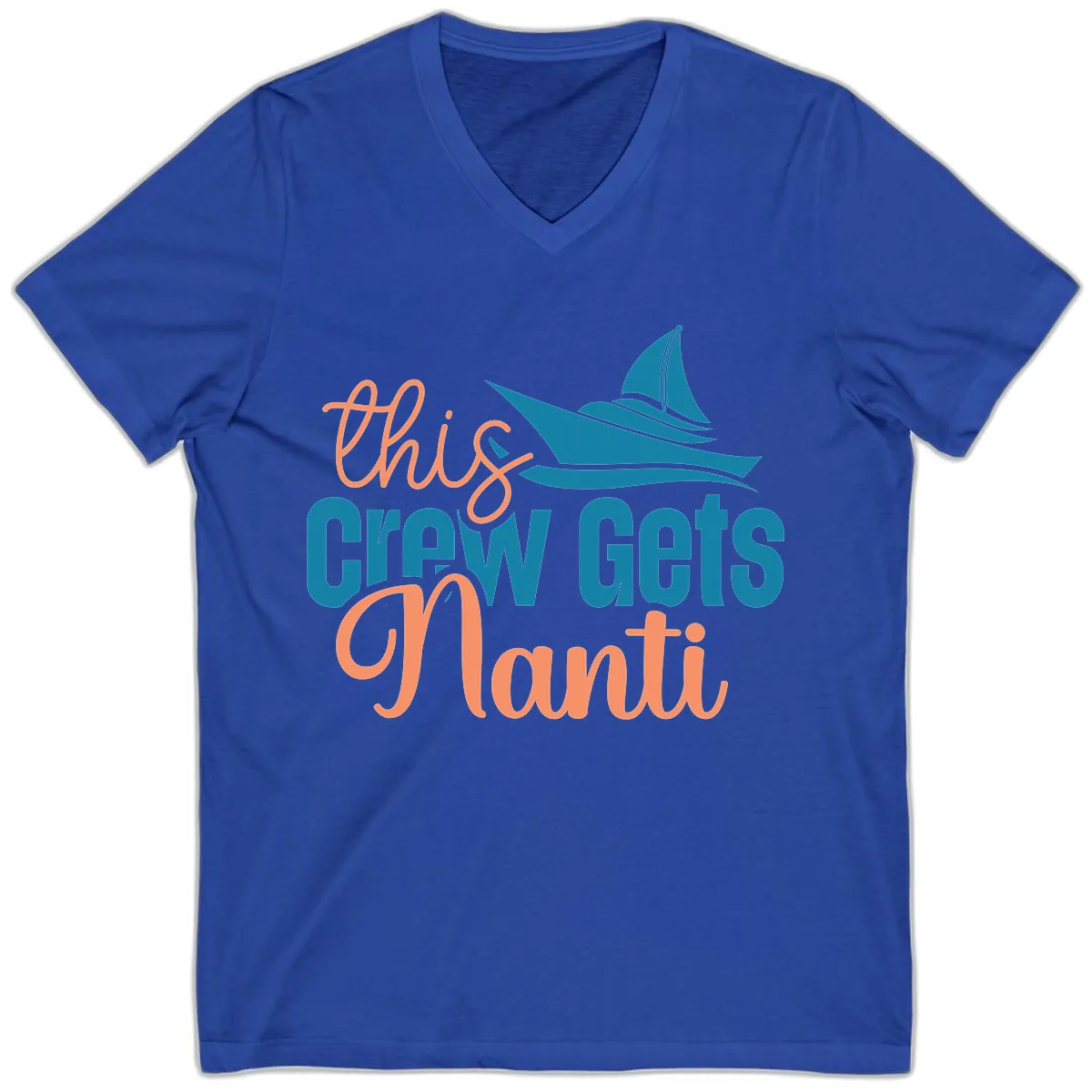 Chill Crew Gets Afloat V-Neck in True Royal