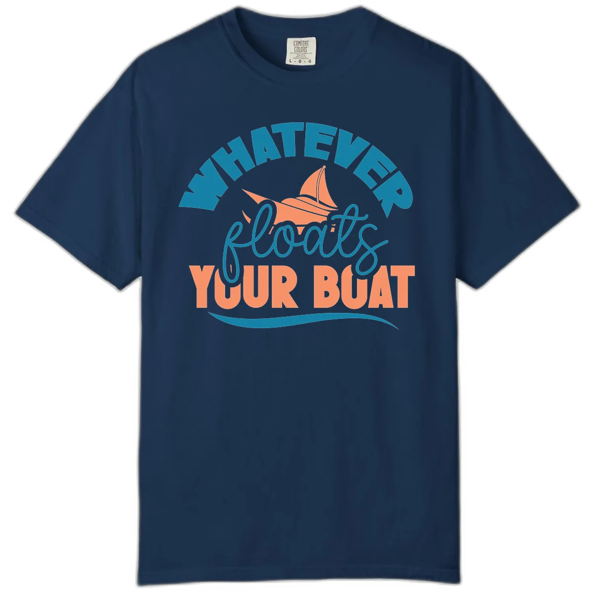 Whatever Floats Your Boat Comfort Color in Navy