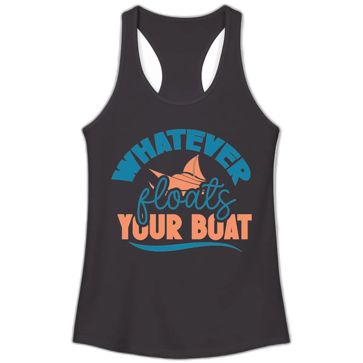 Whatever Floats Your Boat Ladies Tank in Black