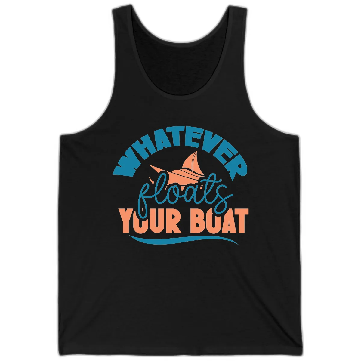 Whatever Floats Your Boat Tank in Black