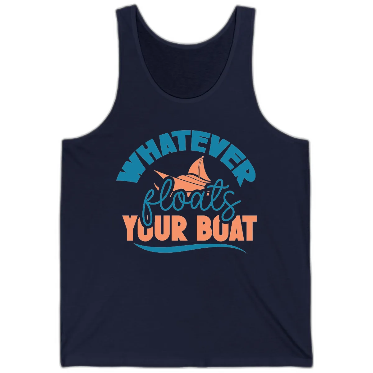 Whatever Floats Your Boat Tank in Navy