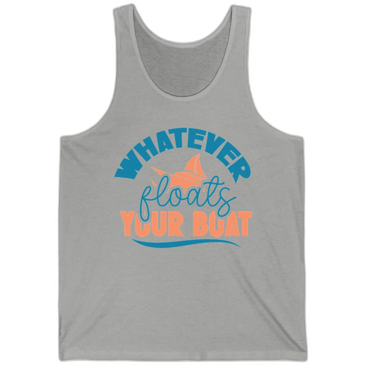 Whatever Floats Your Boat Tank in Athletic Heather