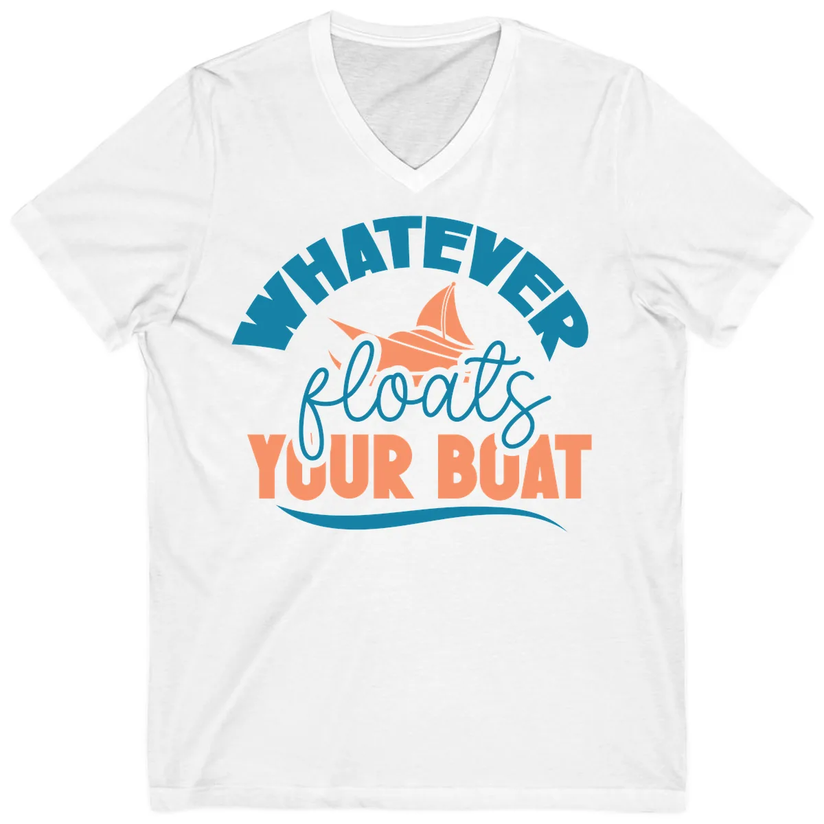 Whatever Floats Your Boat V-Neck in White
