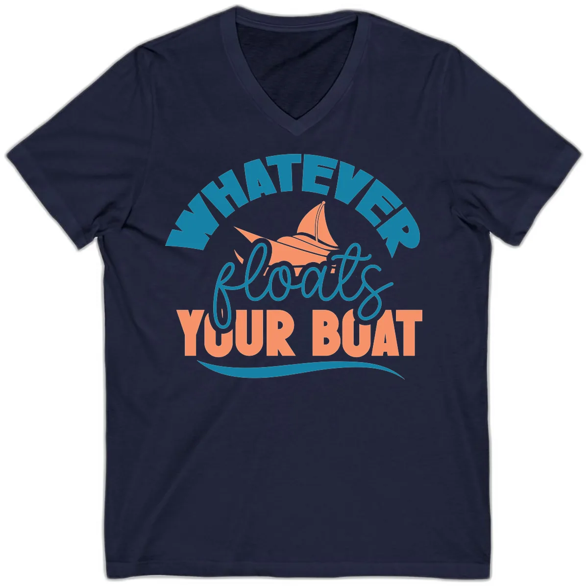 Whatever Floats Your Boat V-Neck in Navy