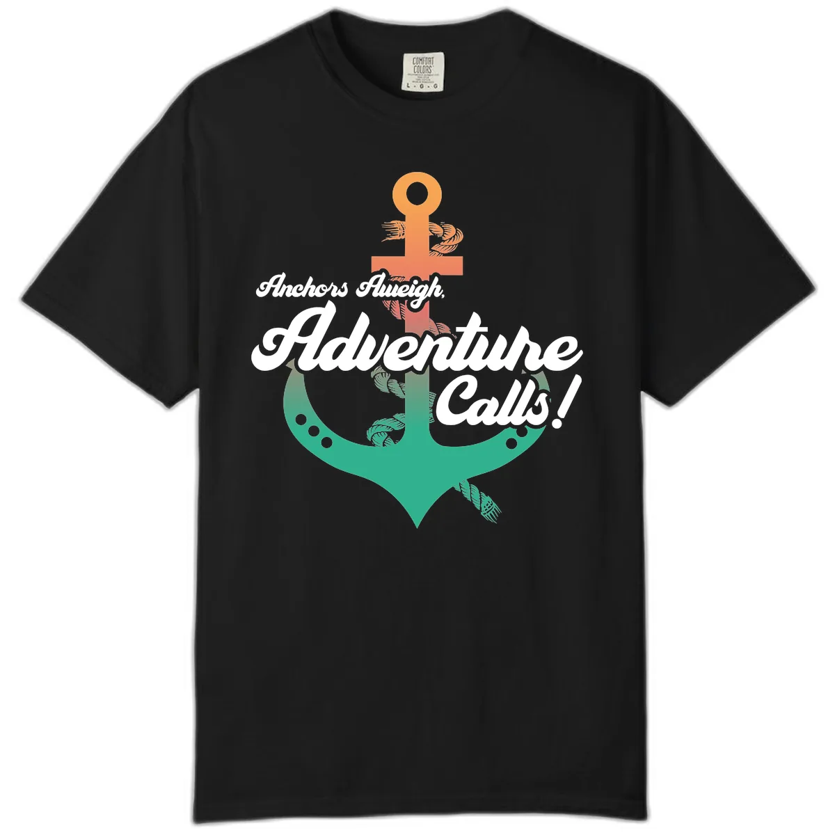 Anchors Aweigh Adventure Calls Comfort Color in Black
