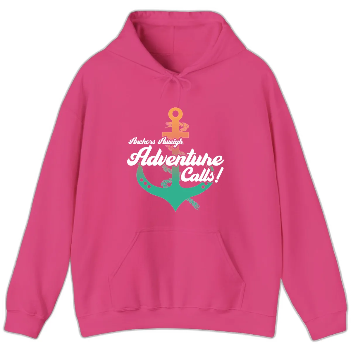 Anchors Aweigh Adventure Calls Hoodie in Heliconia