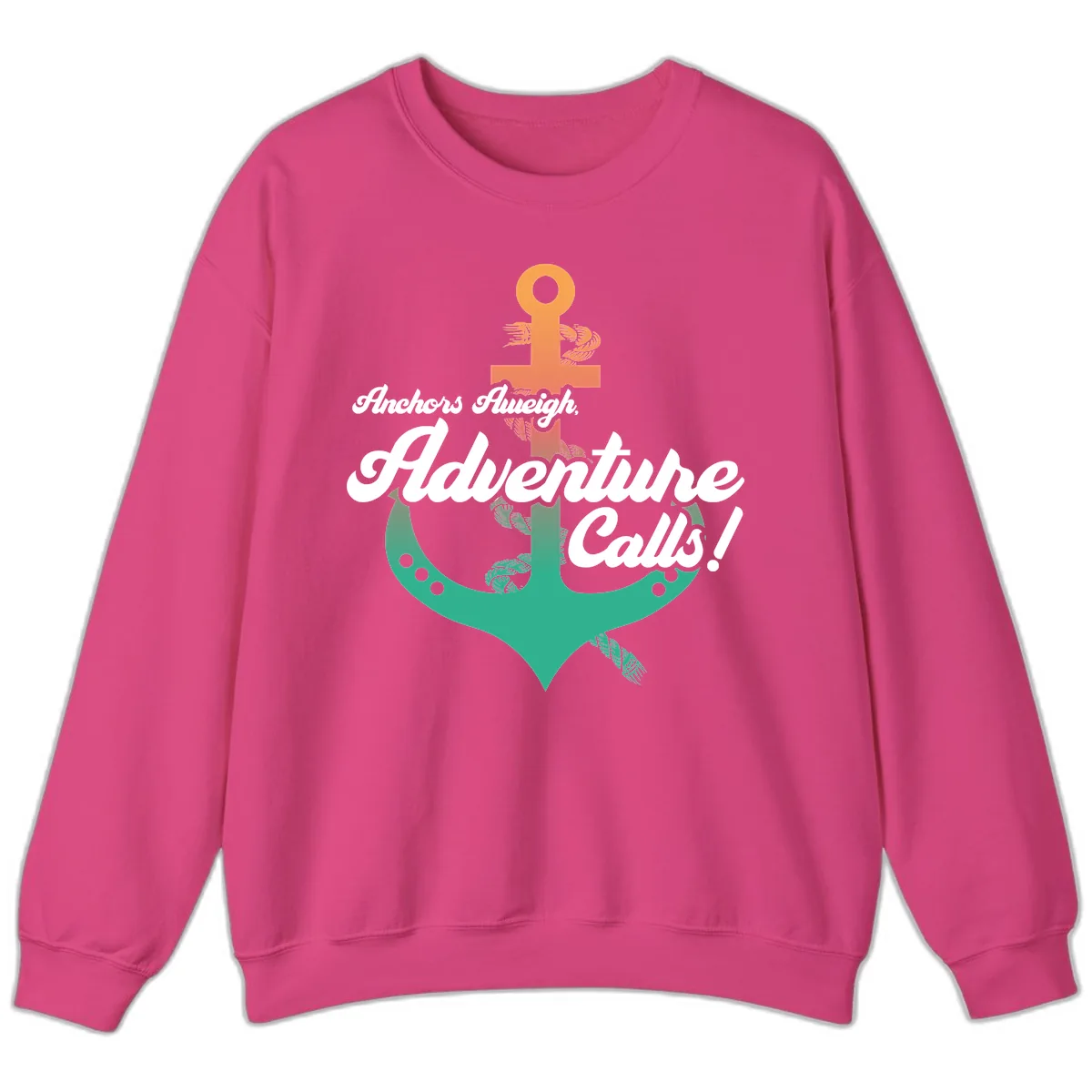 Anchors Aweigh Adventure Calls Sweatshirt in Heliconia