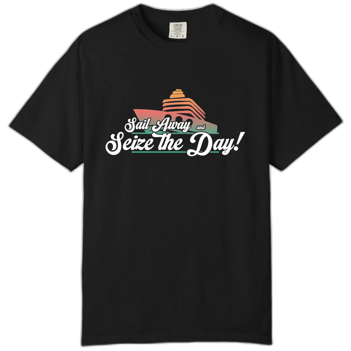 Sail Away and Seize the Day Comfort Color in Black