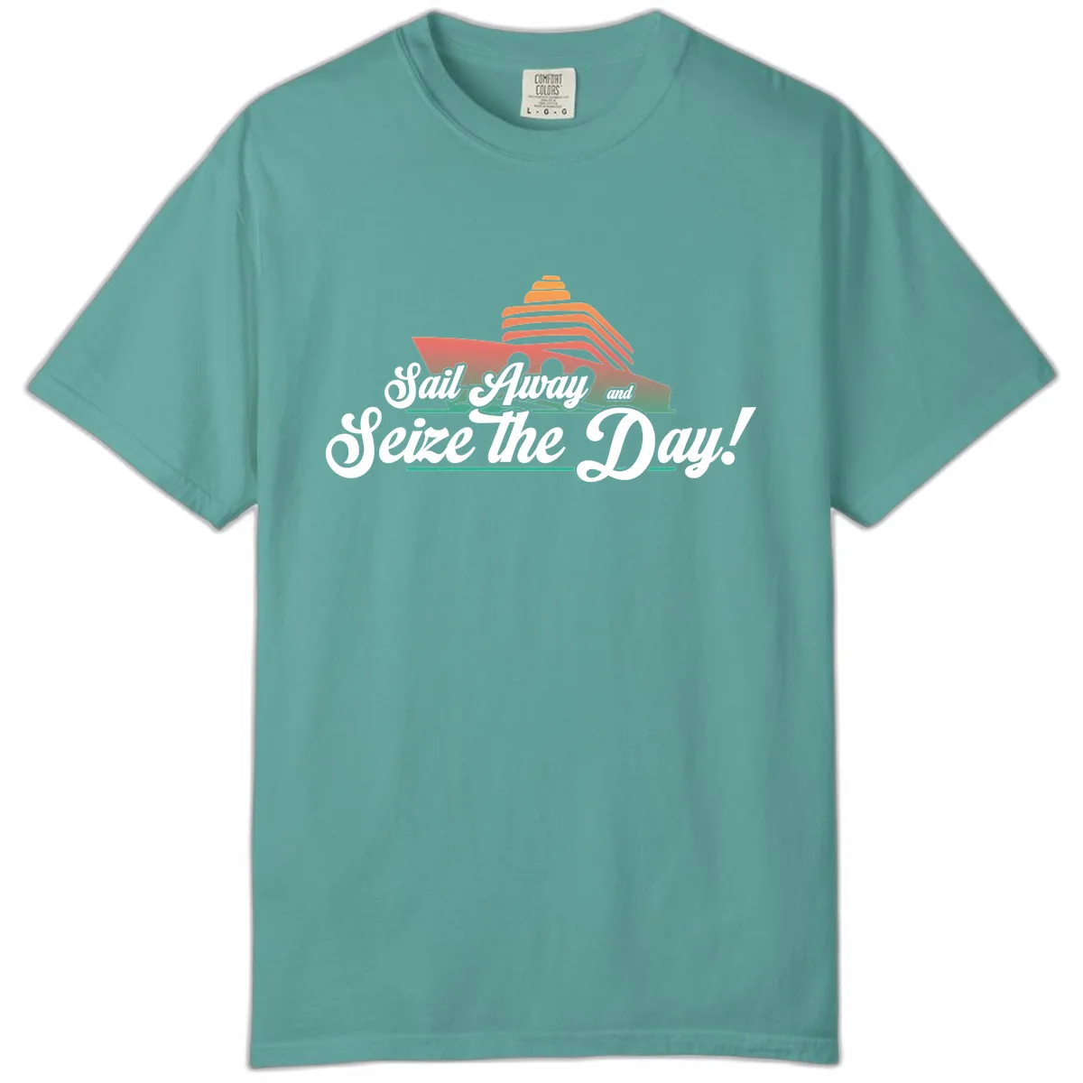 Sail Away and Seize the Day Comfort Color in Seafoam