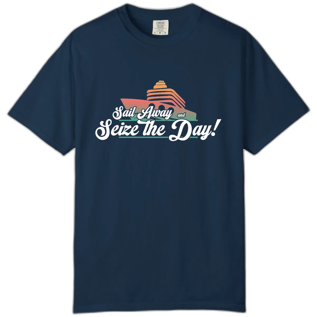 Sail Away and Seize the Day Comfort Color in True Navy