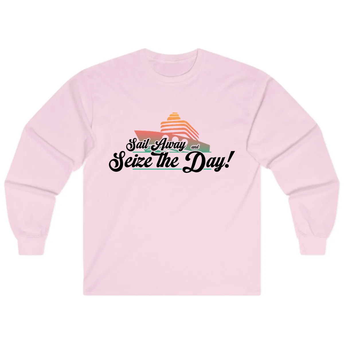 Sail Away and Seize the Day Long Sleeve in Light Pink