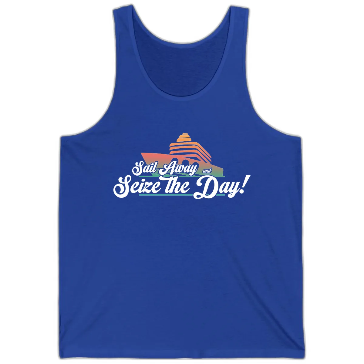 Sail Away and Seize the Day Tank in True Royal