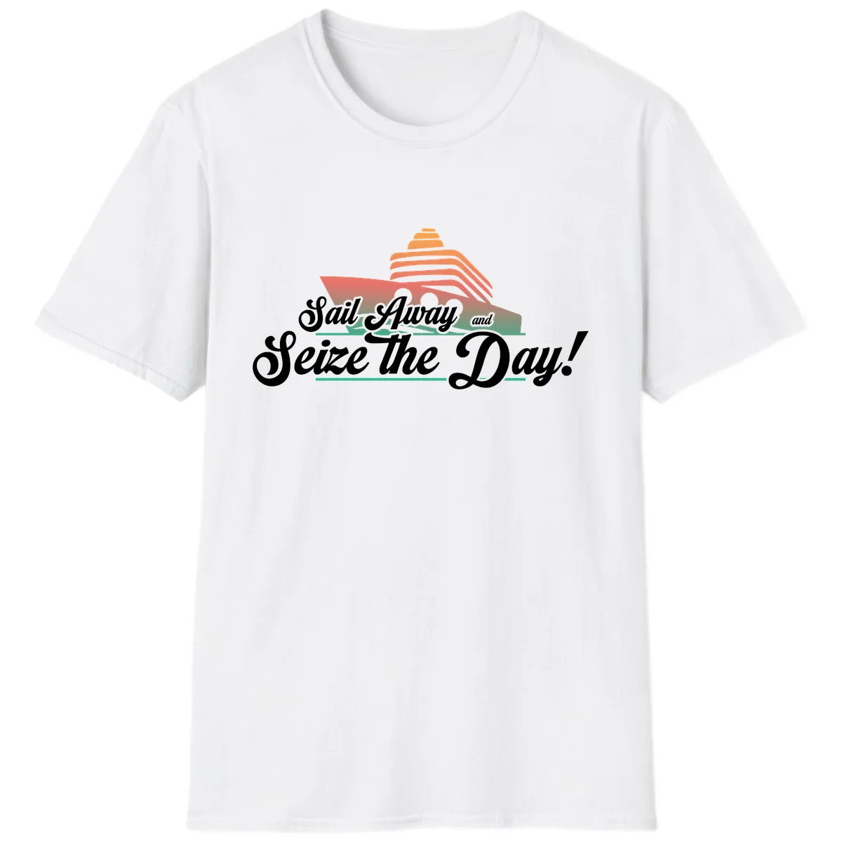 Sail Away and Seize the Day T-Shirt in White