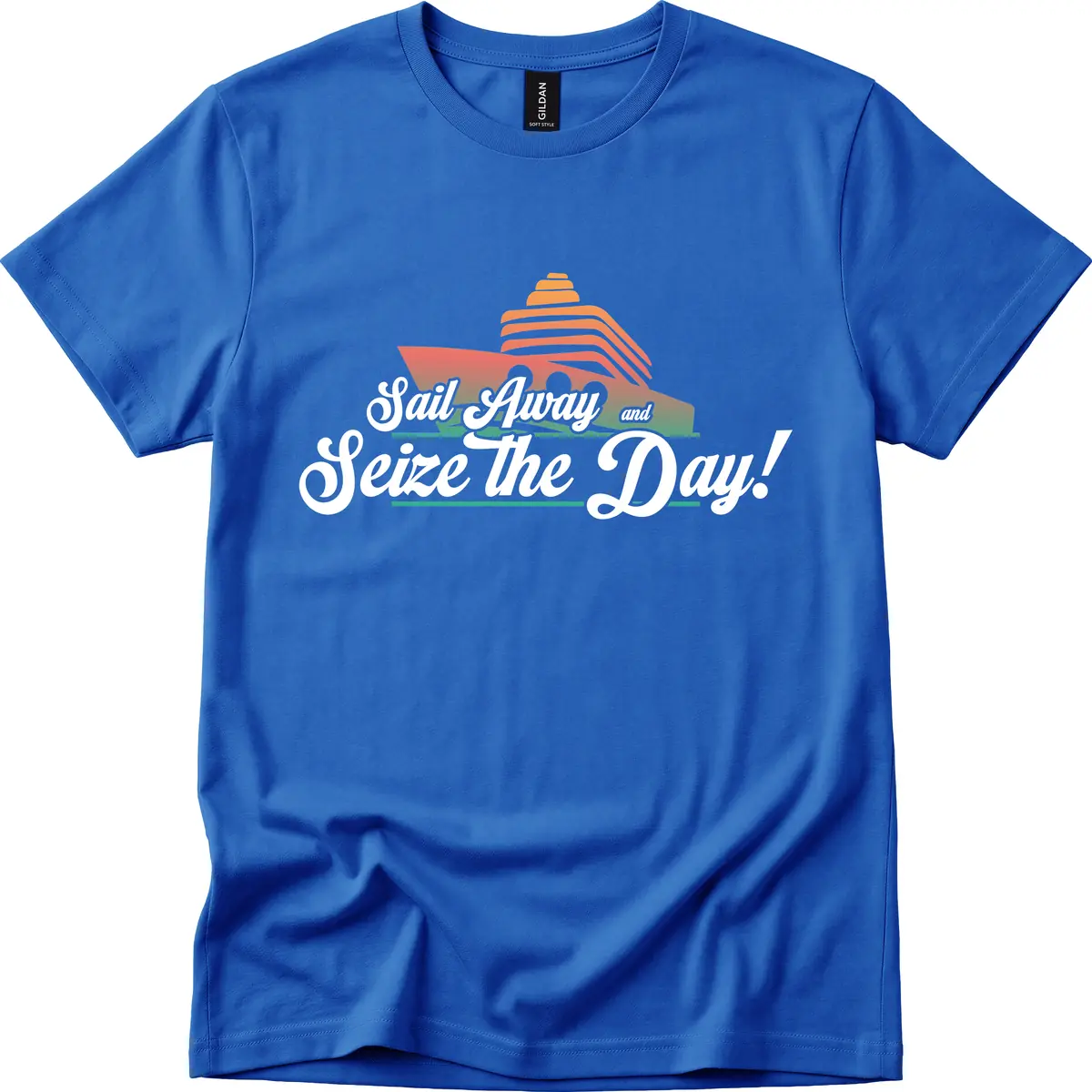 Sail Away and Seize the Day T-Shirt in Royal