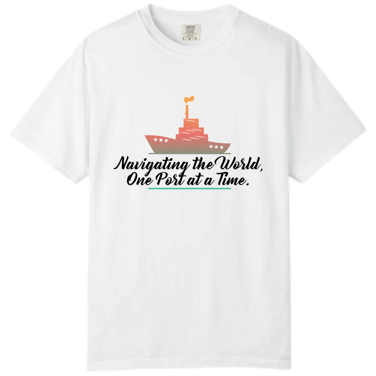 Navigating The World, One Port At A Time Comfort Color in White
