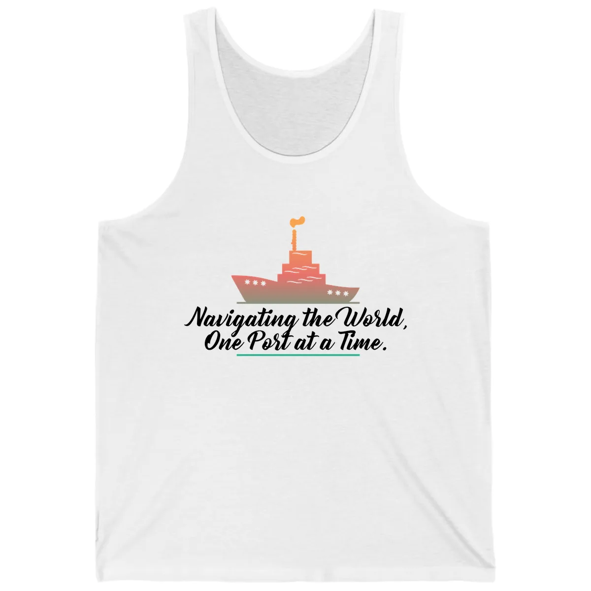 Navigating The World, One Port At A Time Tank in White