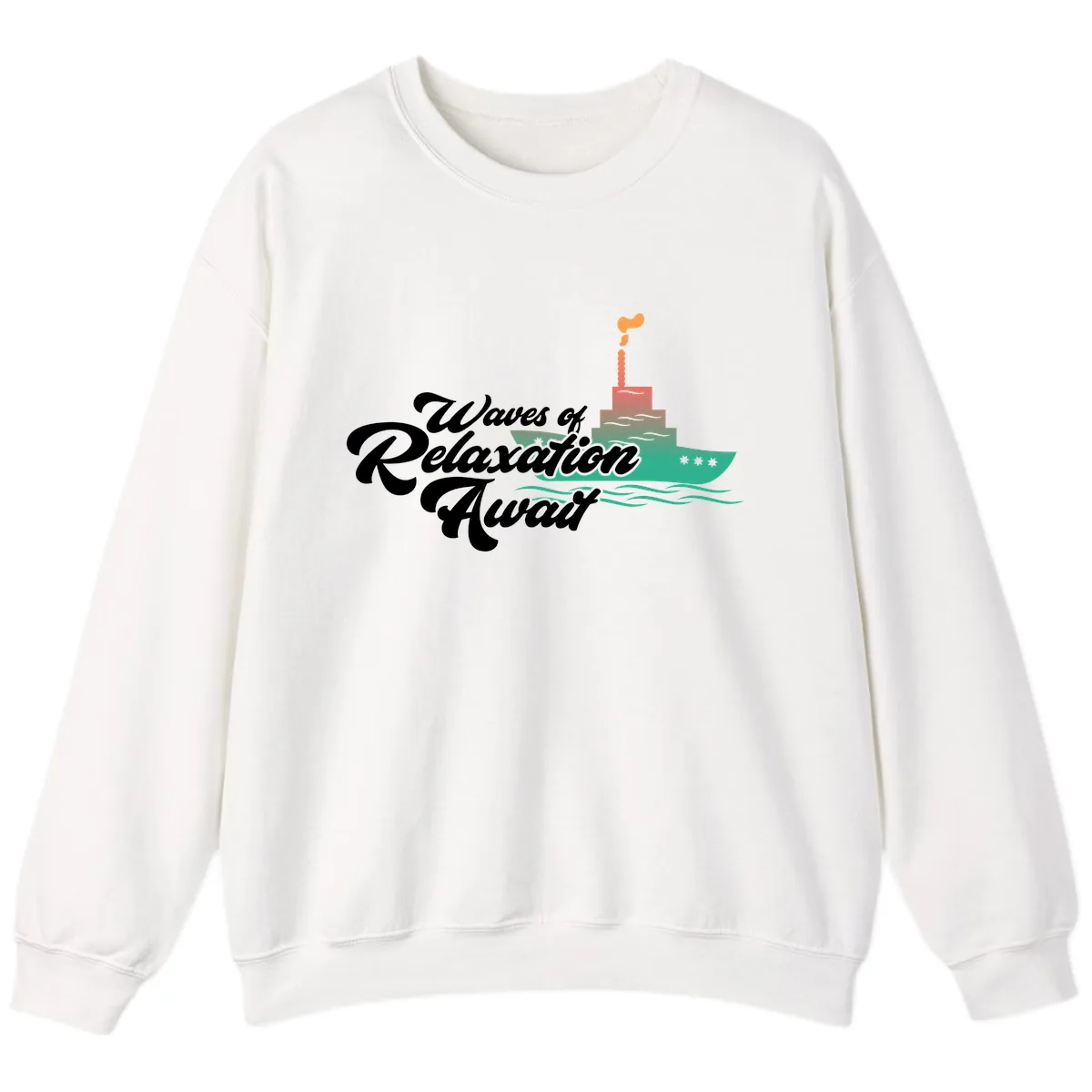 Waves Of Relaxation Await Sweatshirt in White