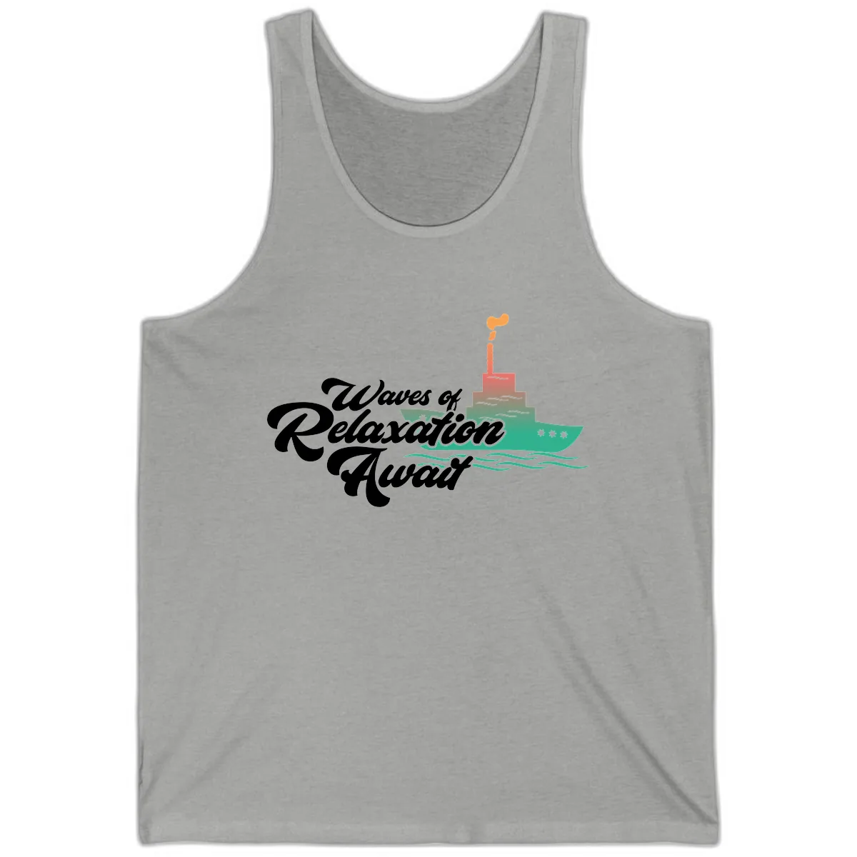 Waves Of Relaxation Await Tank in Athletic Heather