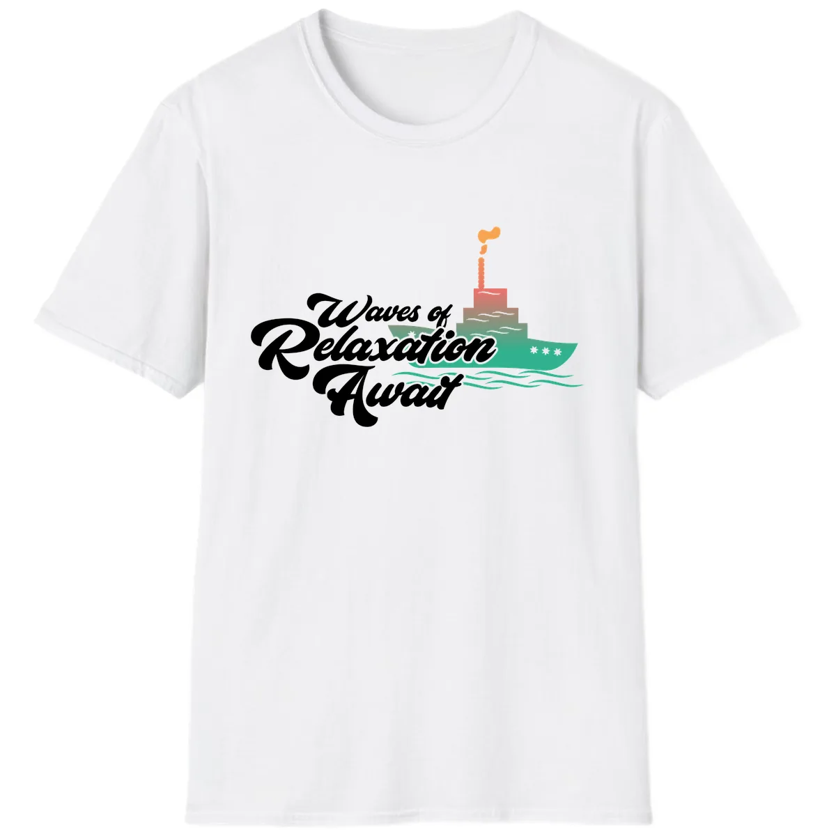 Waves Of Relaxation Await T-Shirt in White