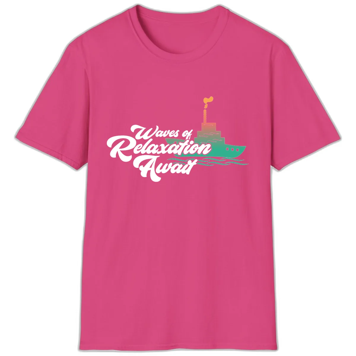 Waves Of Relaxation Await T-Shirt in Heliconia