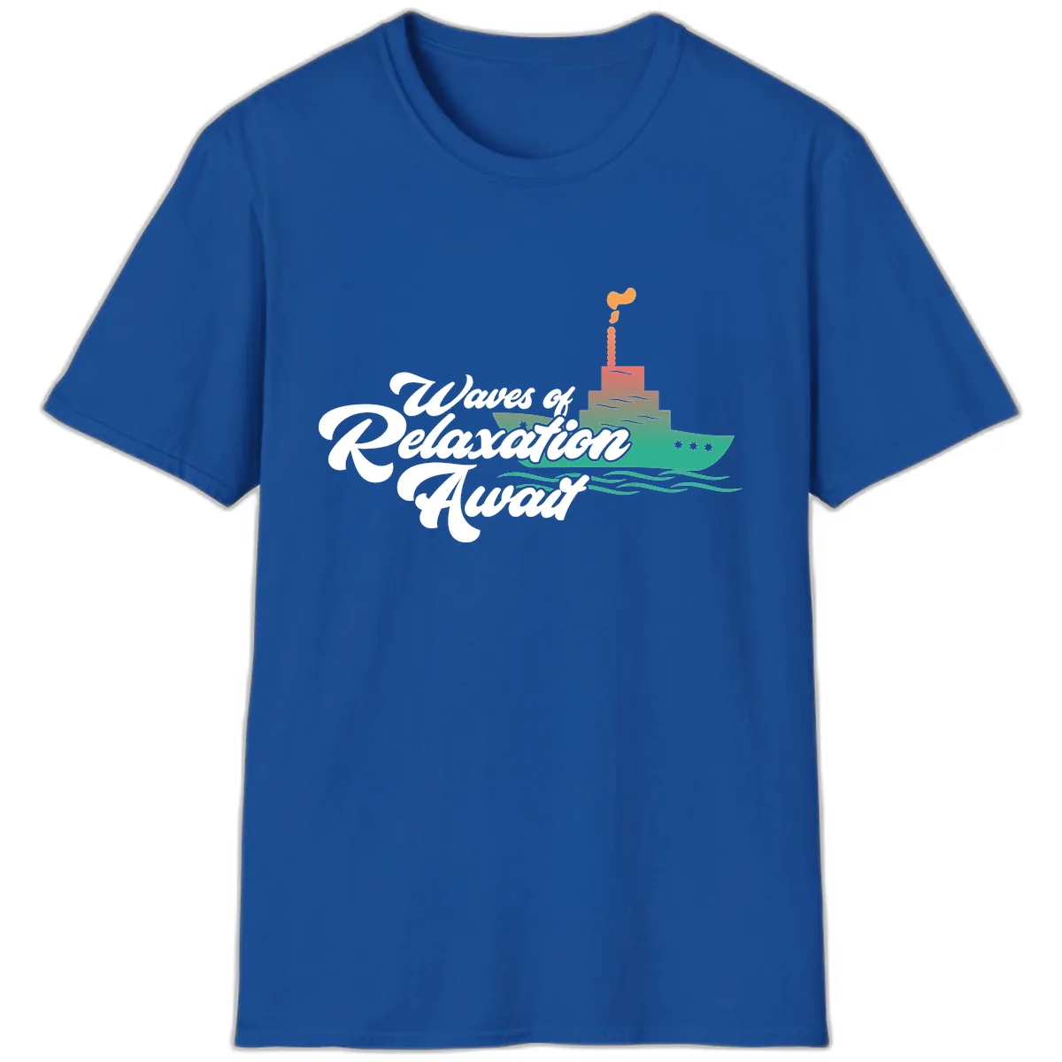 Waves Of Relaxation Await T-Shirt in Royal
