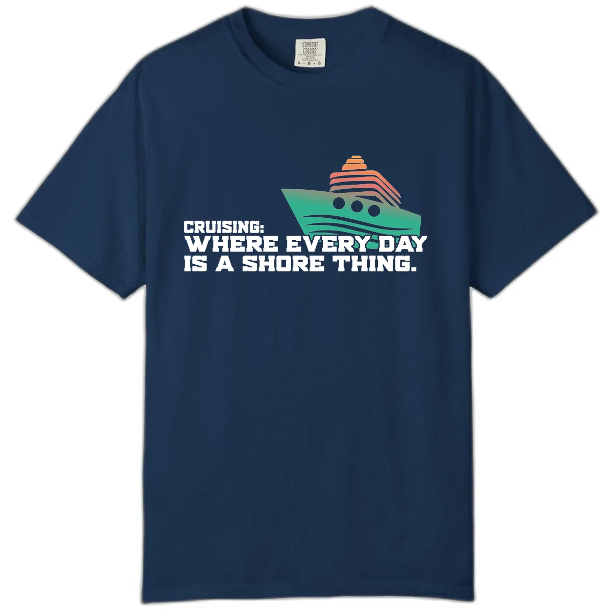 Where Every Day Is A Shore Thing Comfort Color in Navy