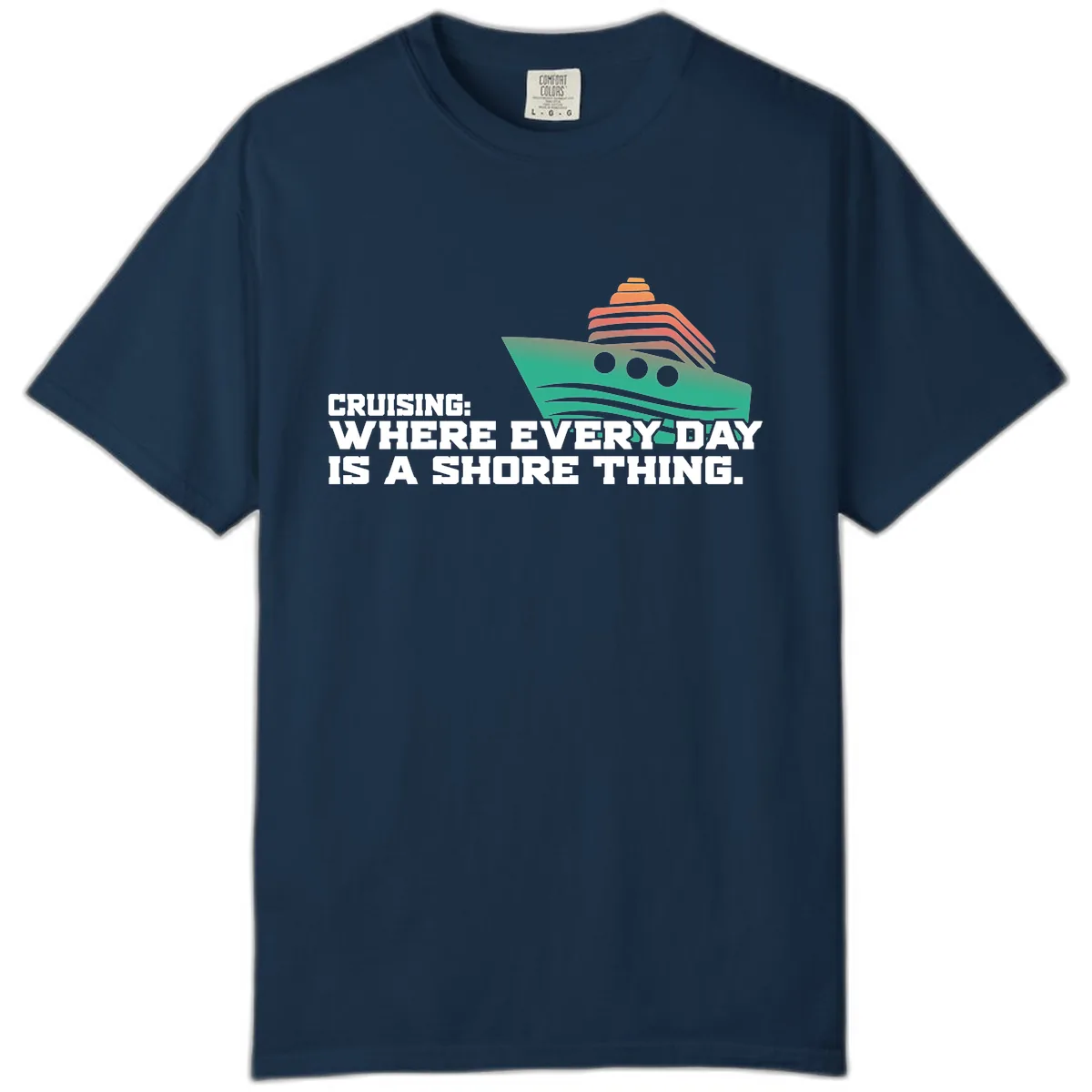 Where Every Day Is A Shore Thing Comfort Color in True Navy
