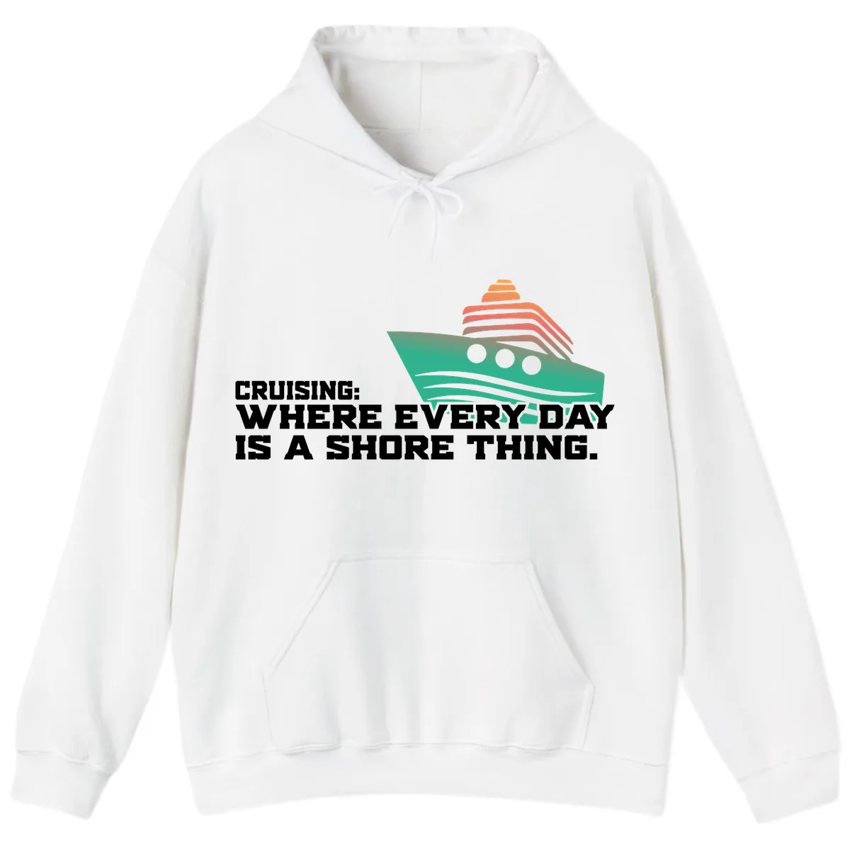 Where Every Day Is A Shore Thing Hoodie in White