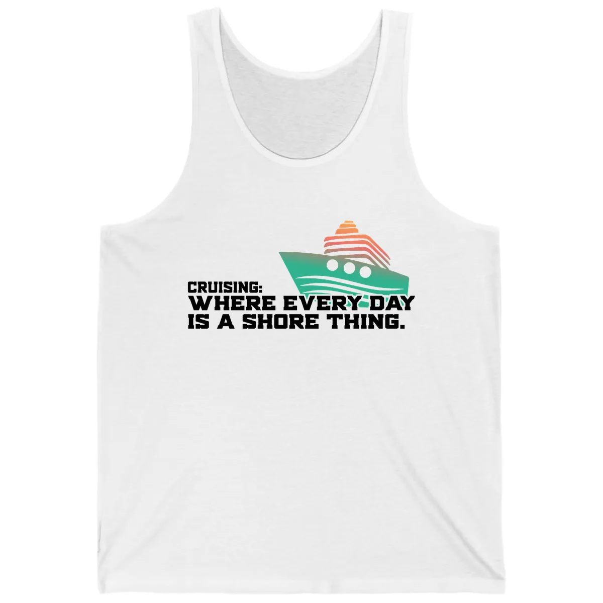 Where Every Day Is A Shore Thing Tank in White