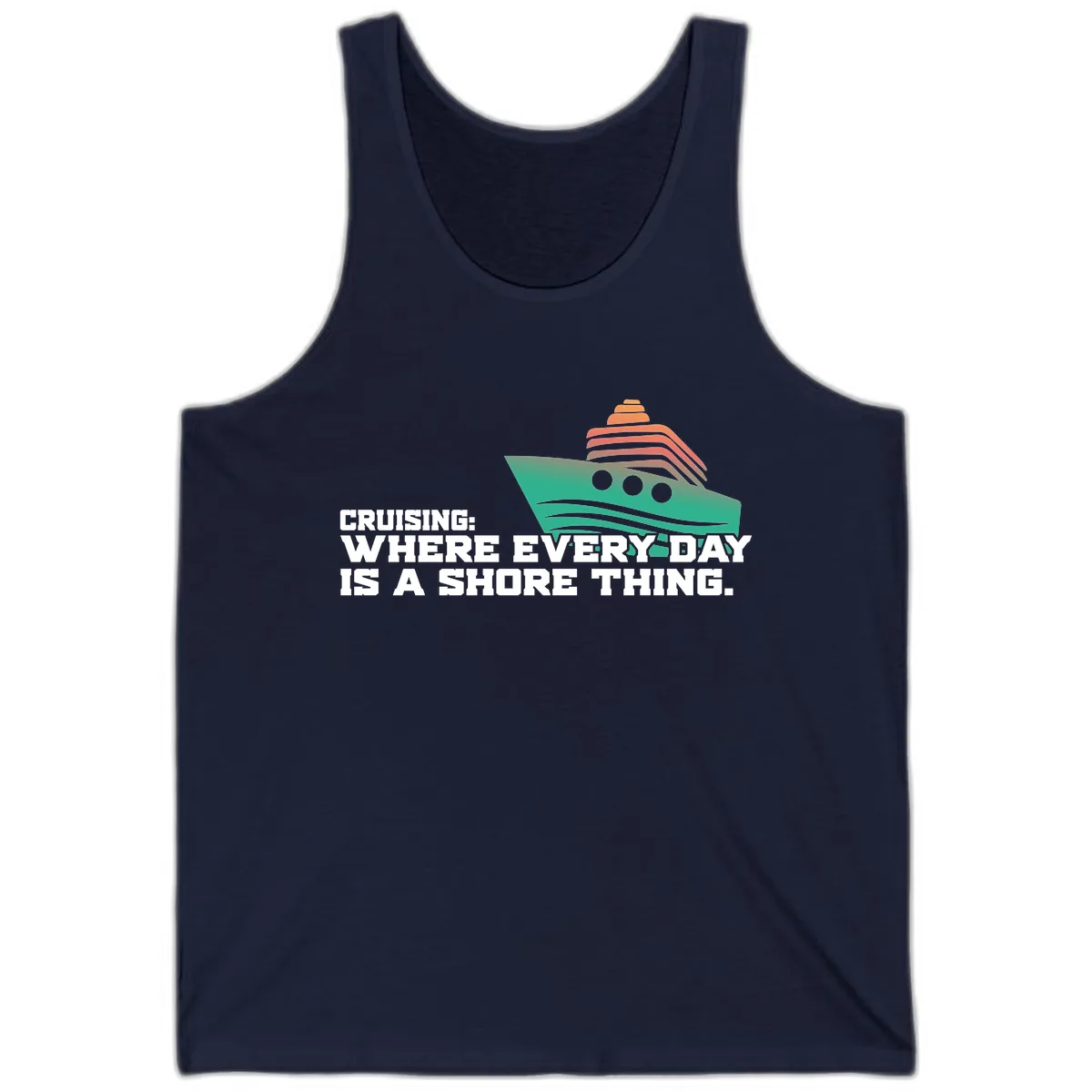Where Every Day Is A Shore Thing Tank in Navy