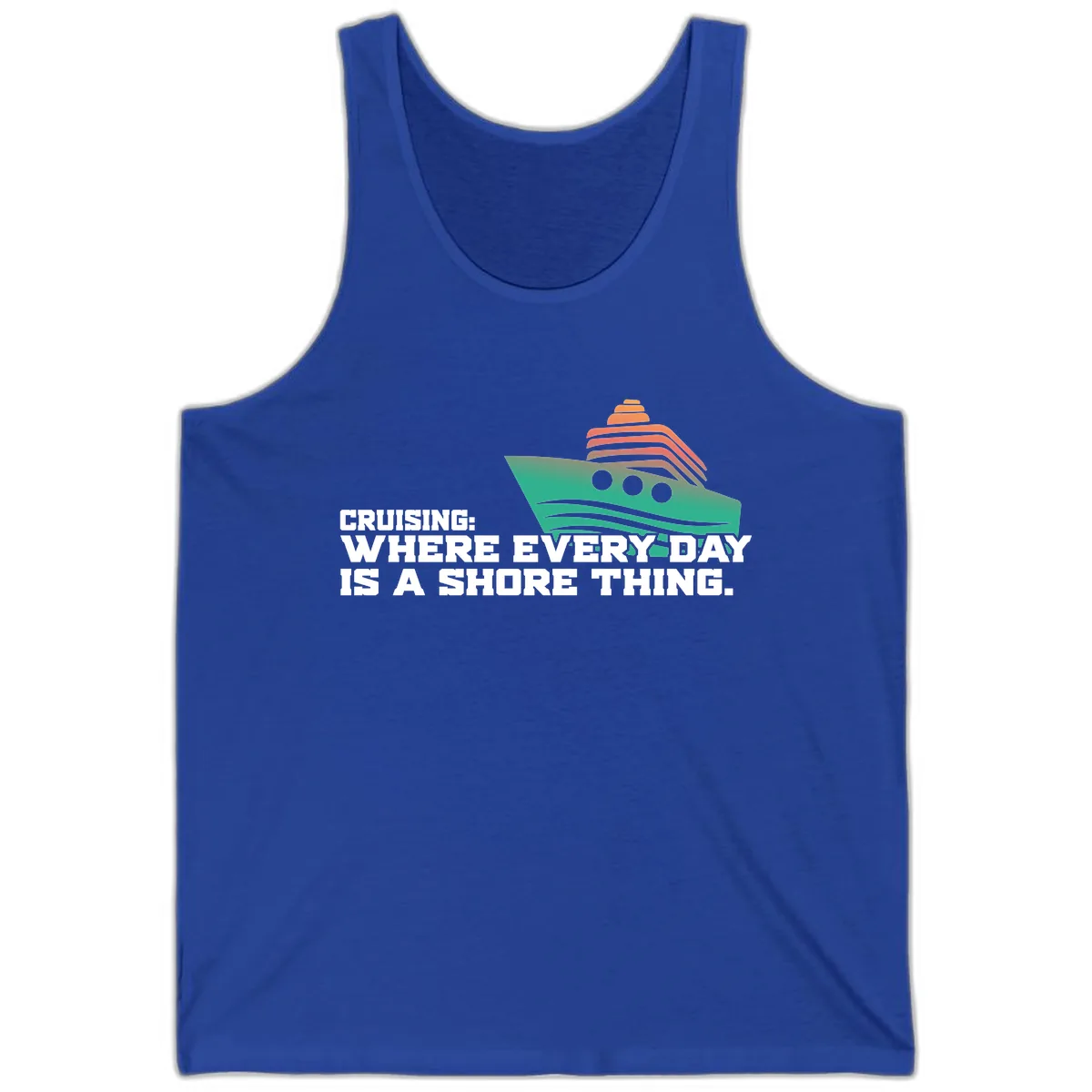 Where Every Day Is A Shore Thing Tank in True Royal