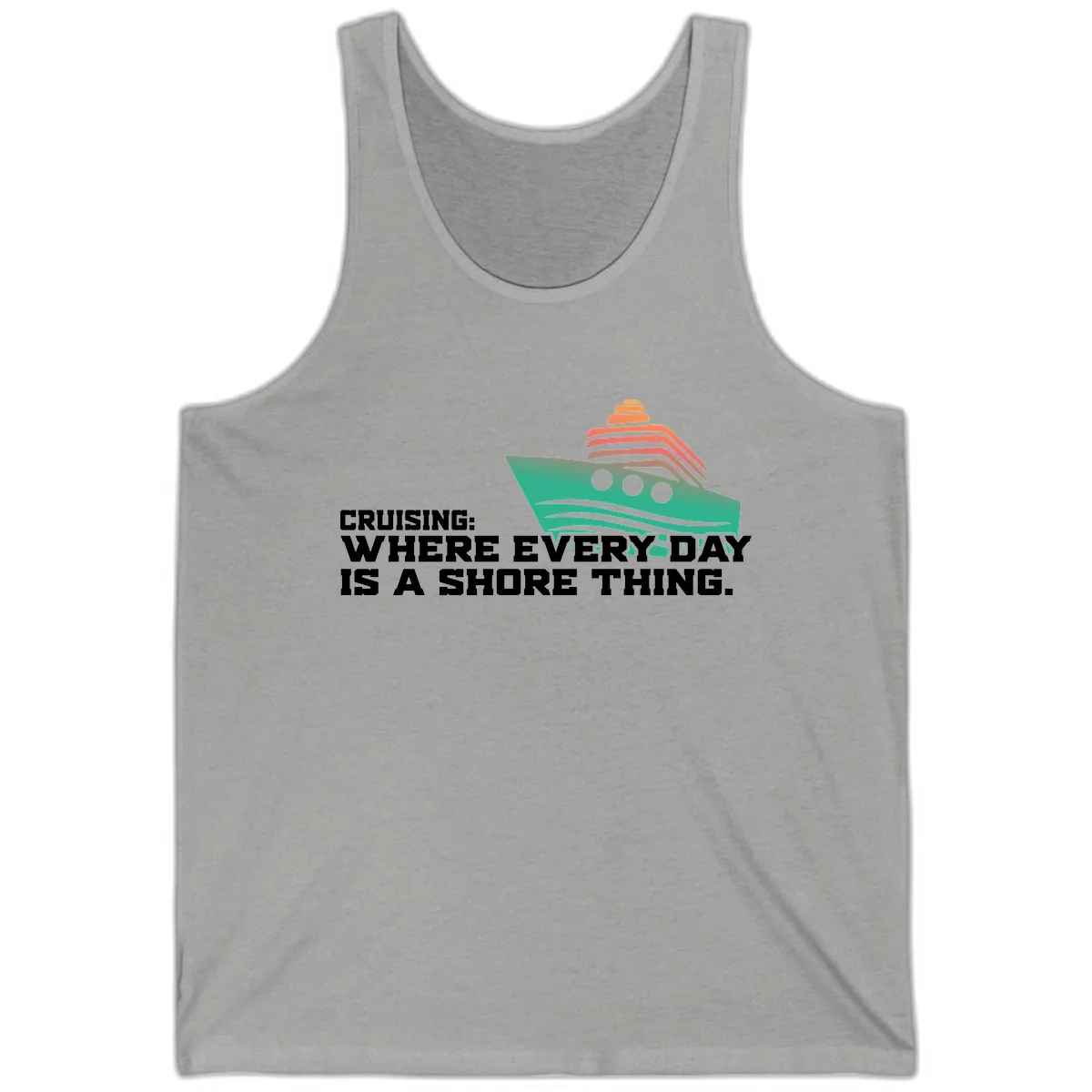 Where Every Day Is A Shore Thing Tank in Athletic Heather