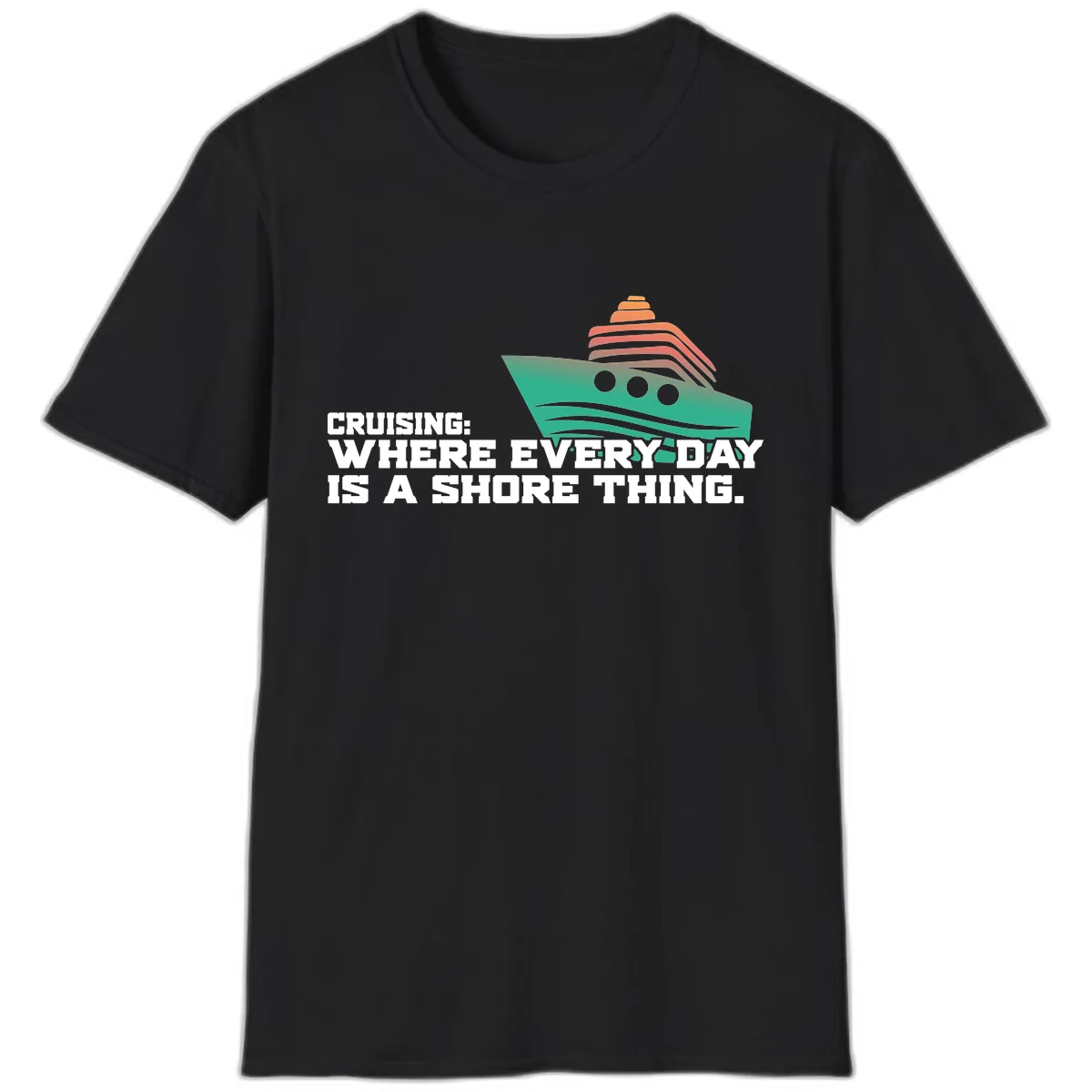 Where Every Day Is A Shore Thing T-Shirt in Black