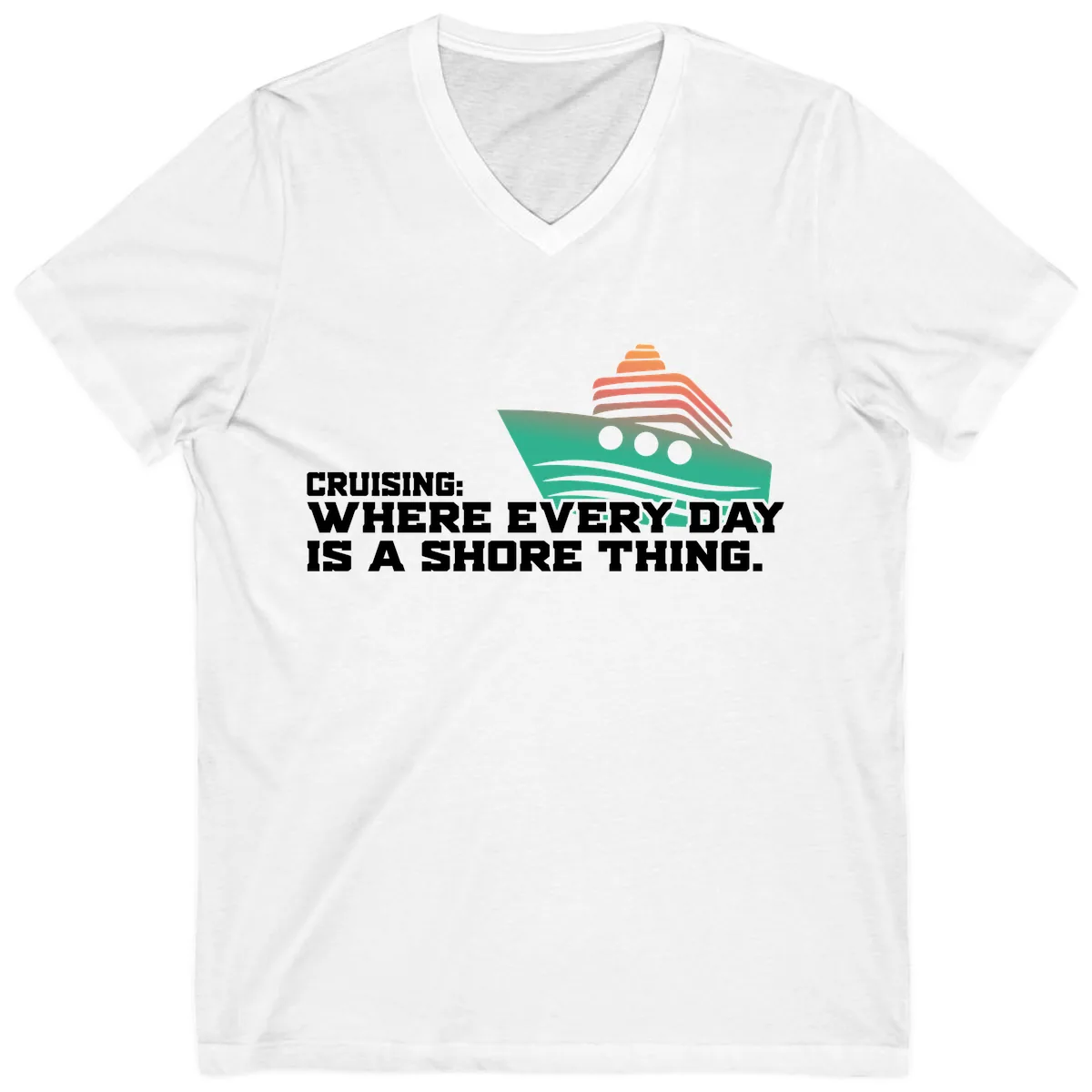 Where Every Day Is A Shore Thing V-Neck in White