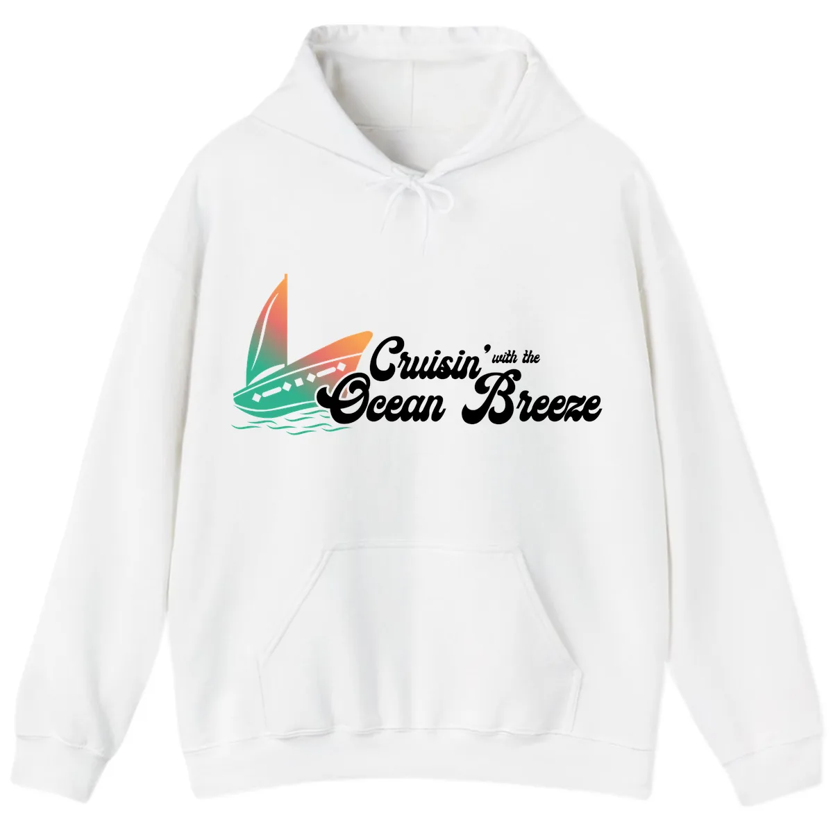 Cruisin' With The Ocean Breeze Hoodie in White