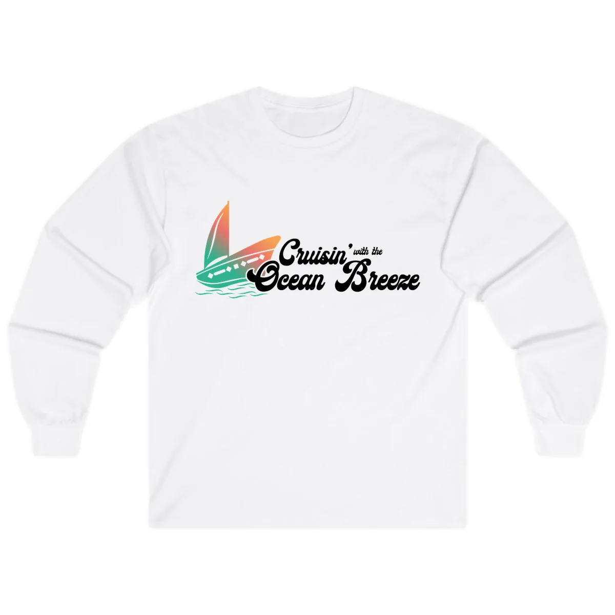 Cruisin' With The Ocean Breeze Long Sleeve in White