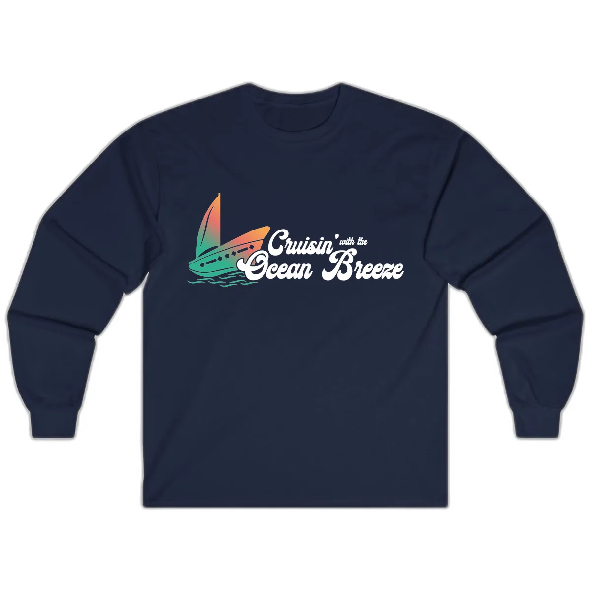 Cruisin' With The Ocean Breeze Long Sleeve in Navy