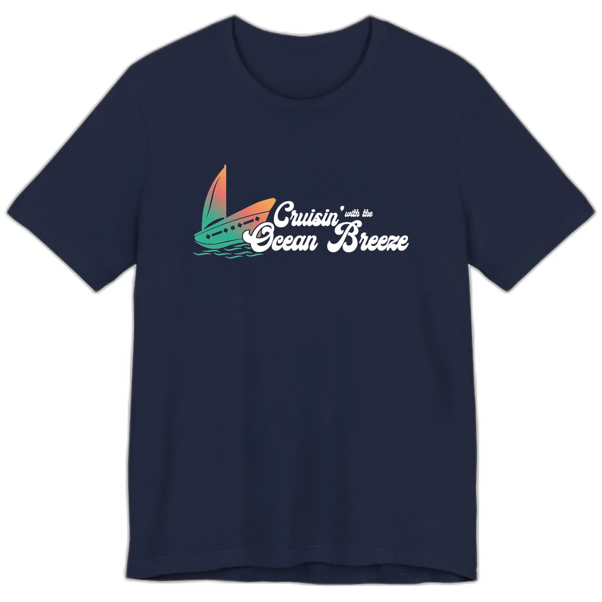 Cruisin' With The Ocean Breeze Premium T-Shirt in Navy