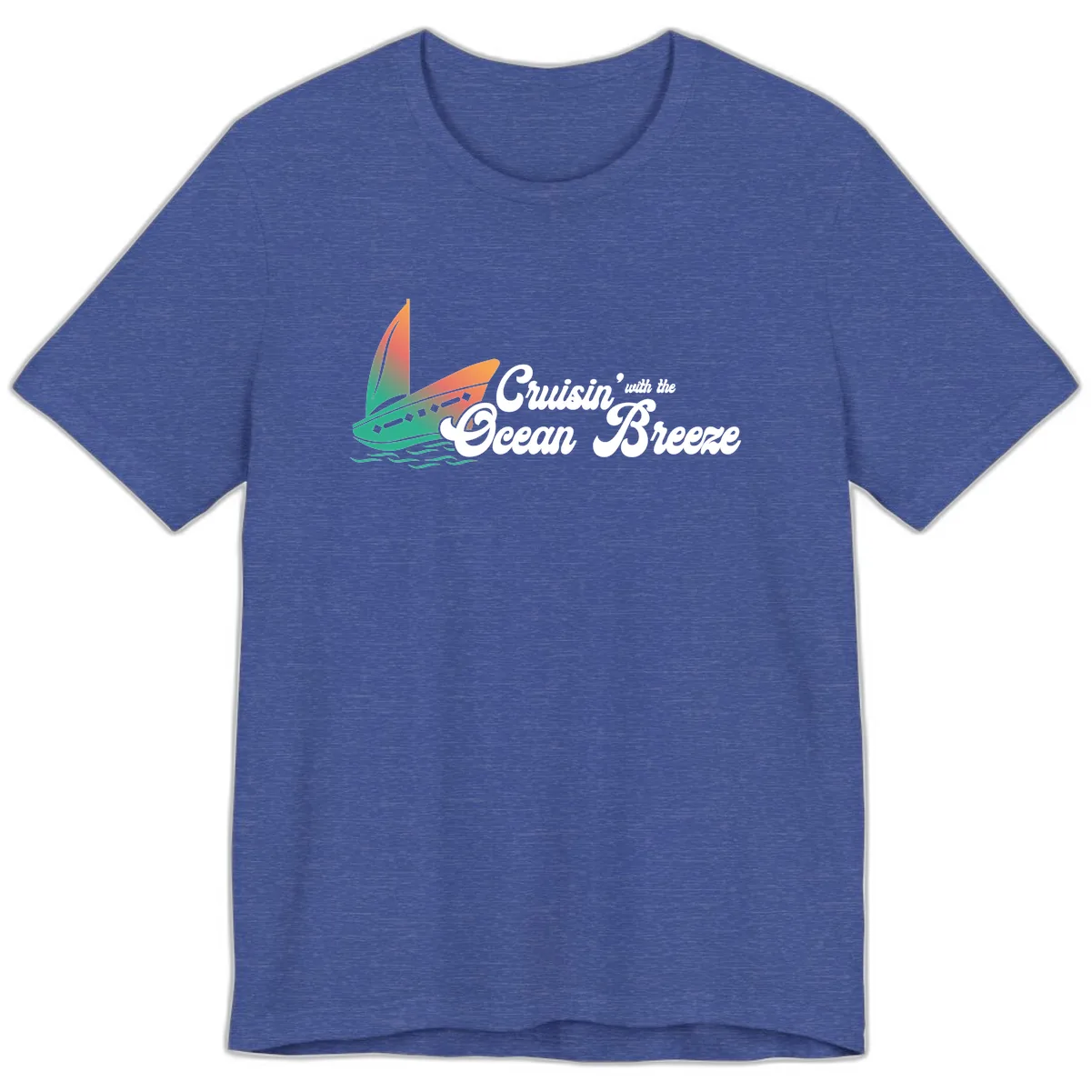 Cruisin' With The Ocean Breeze Premium T-Shirt in Heather True Royal
