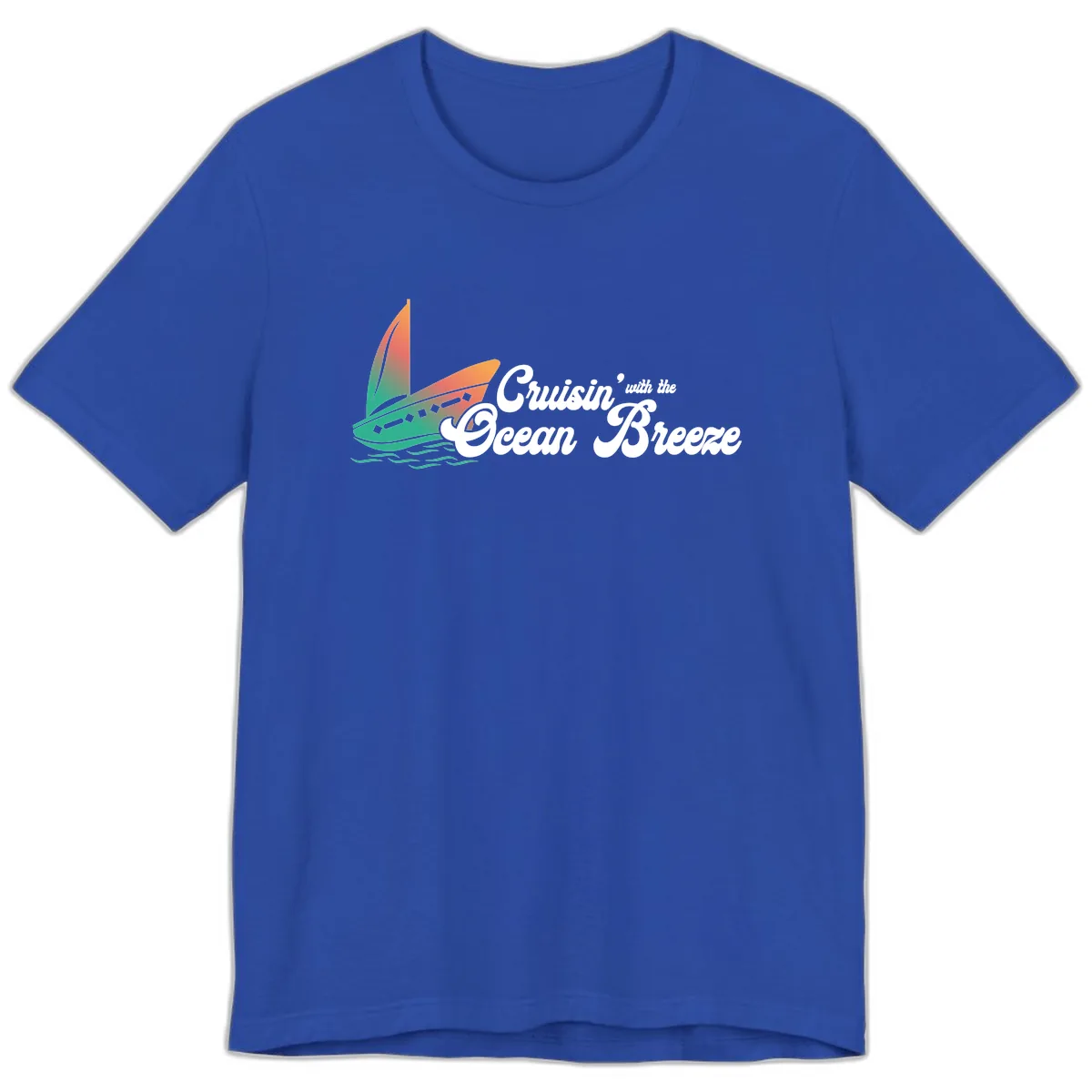 Cruisin' With The Ocean Breeze Premium T-Shirt in True Royal