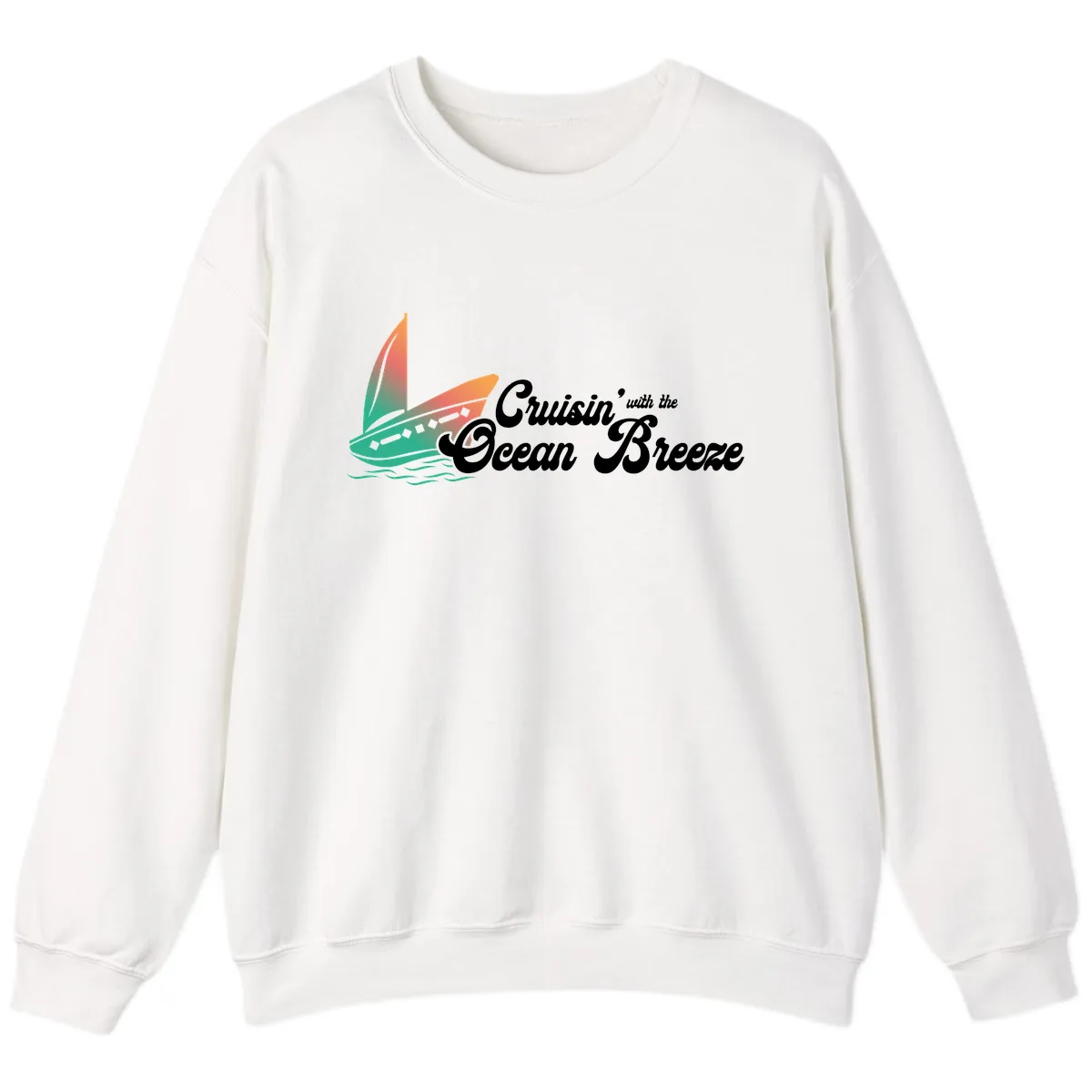 Cruisin' With The Ocean Breeze Sweatshirt in White
