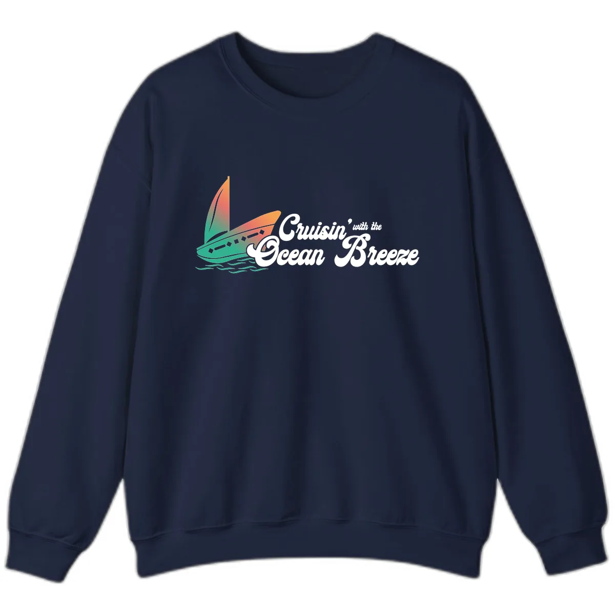 Cruisin' With The Ocean Breeze Sweatshirt in Navy