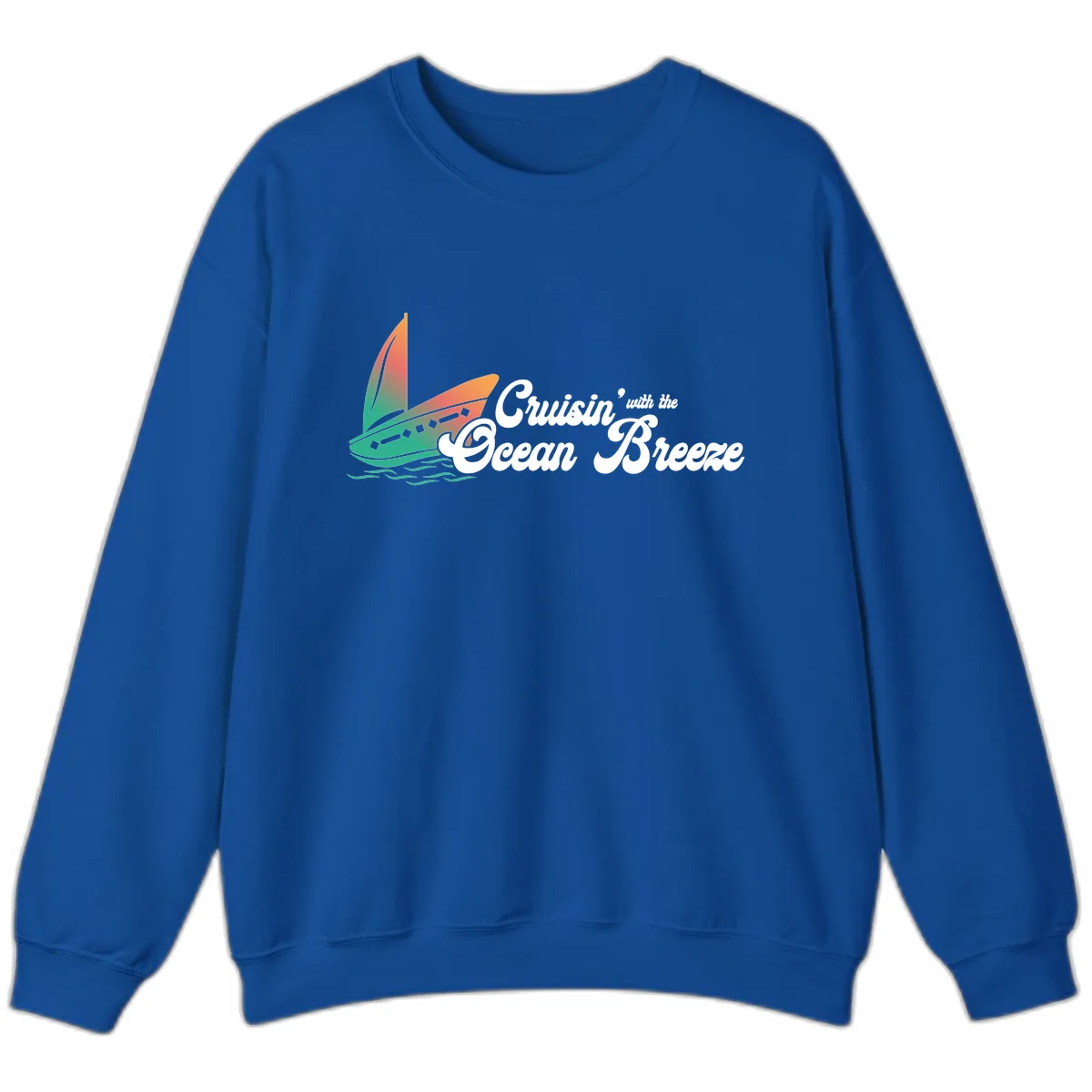 Cruisin' With The Ocean Breeze Sweatshirt in Royal