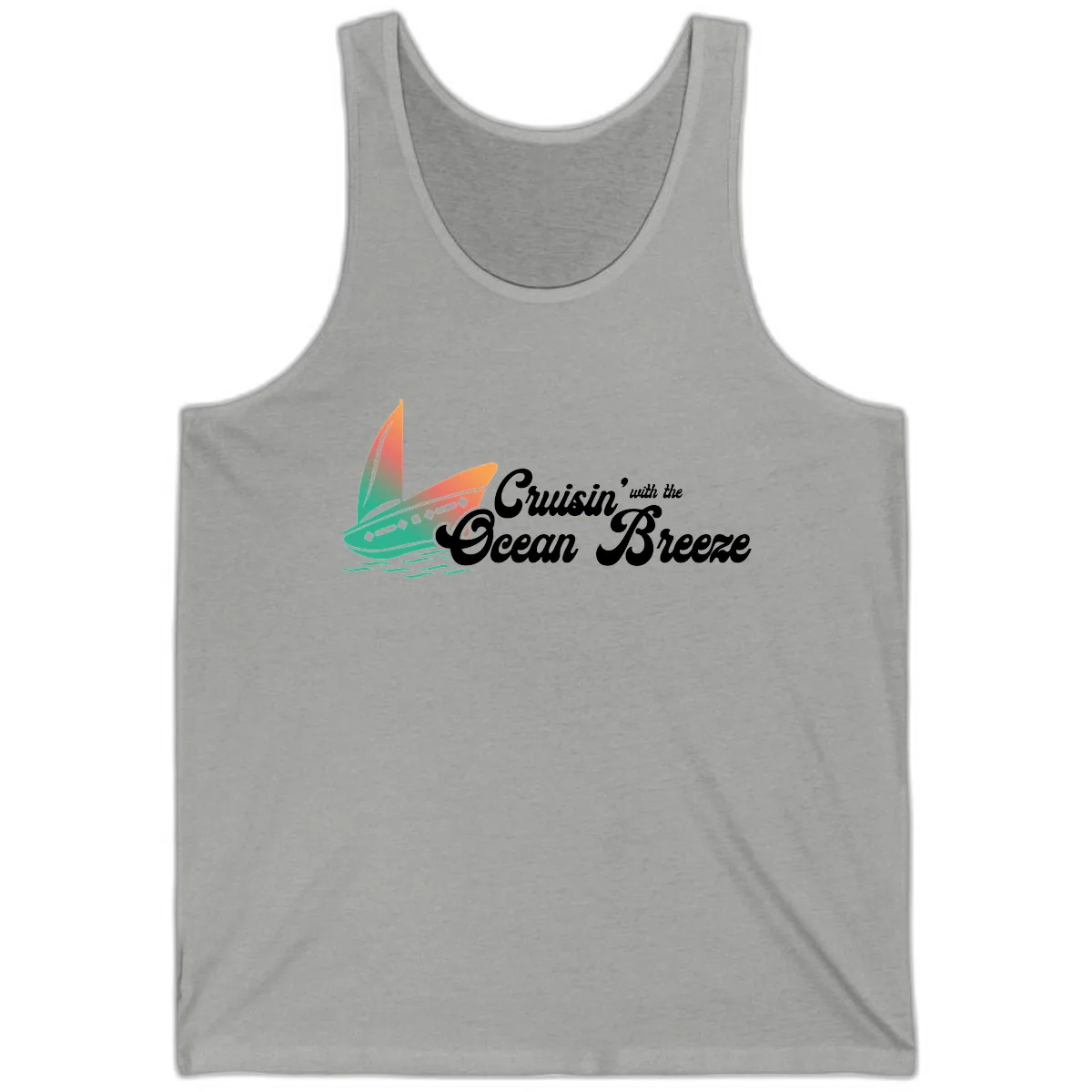 Cruisin' With The Ocean Breeze Tank in Athletic Heather