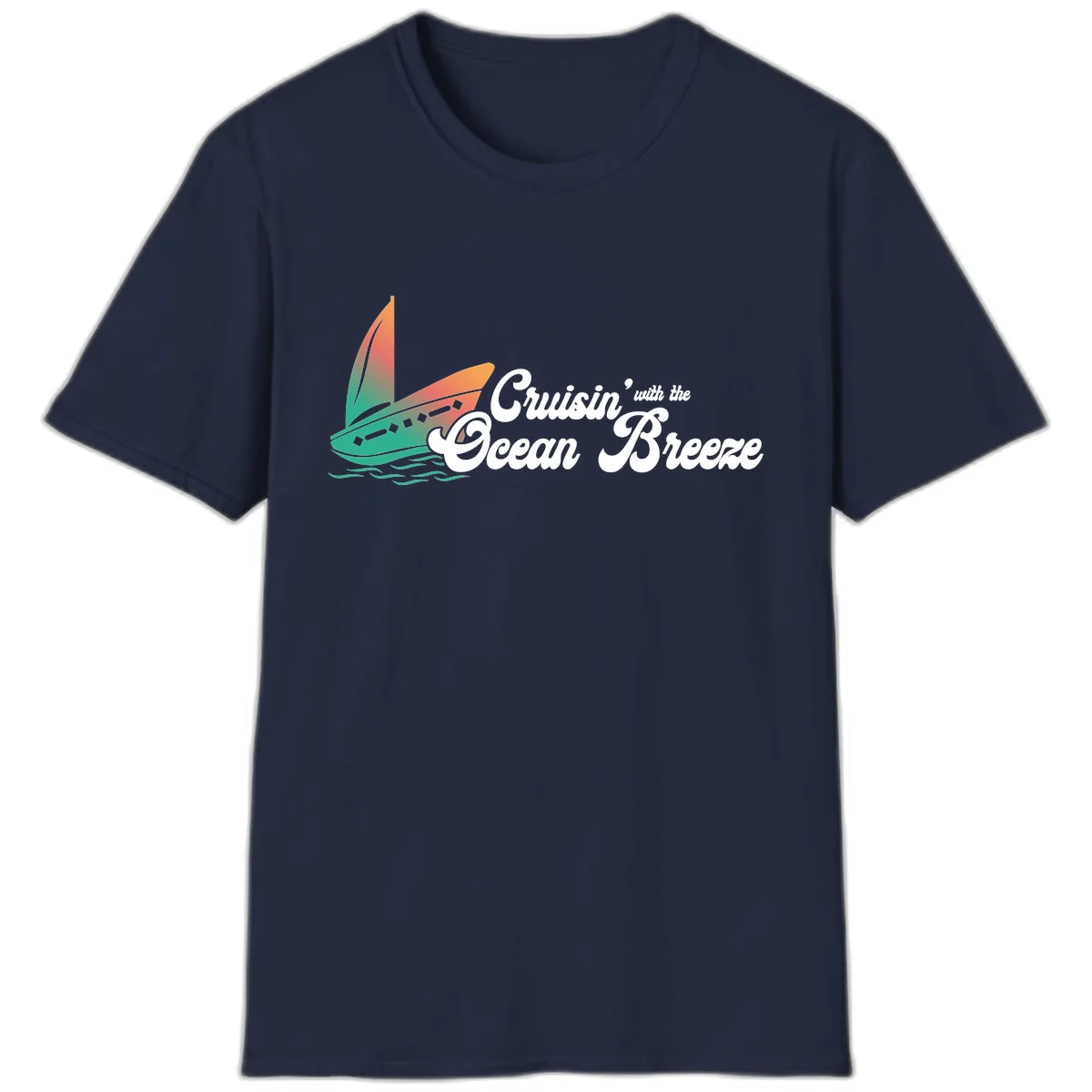 Cruisin' With The Ocean Breeze T-Shirt in Navy