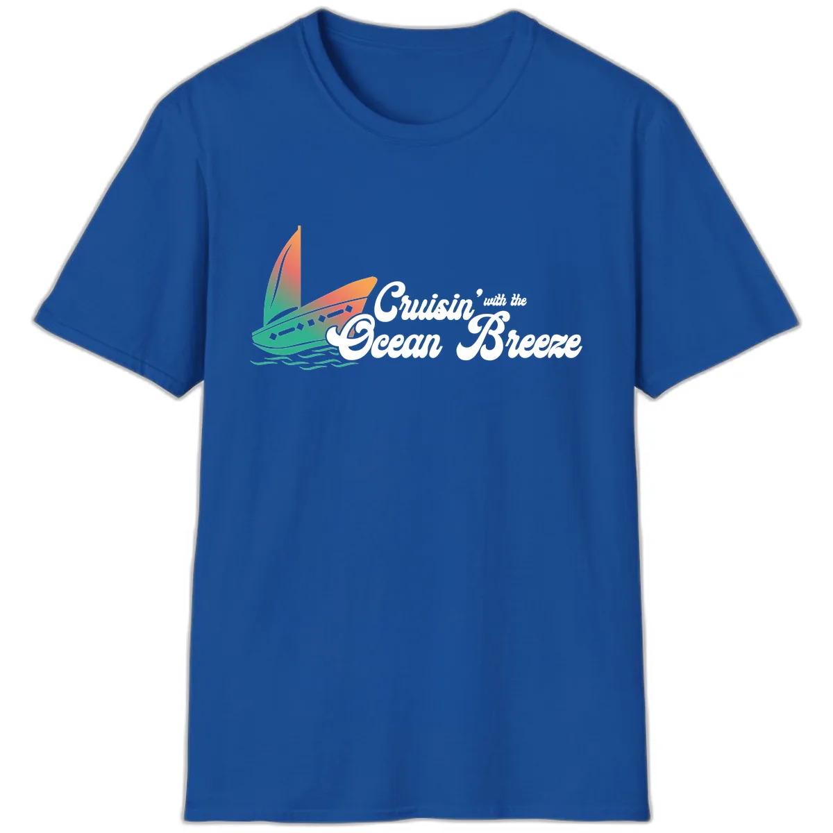 Cruisin' With The Ocean Breeze T-Shirt in Royal