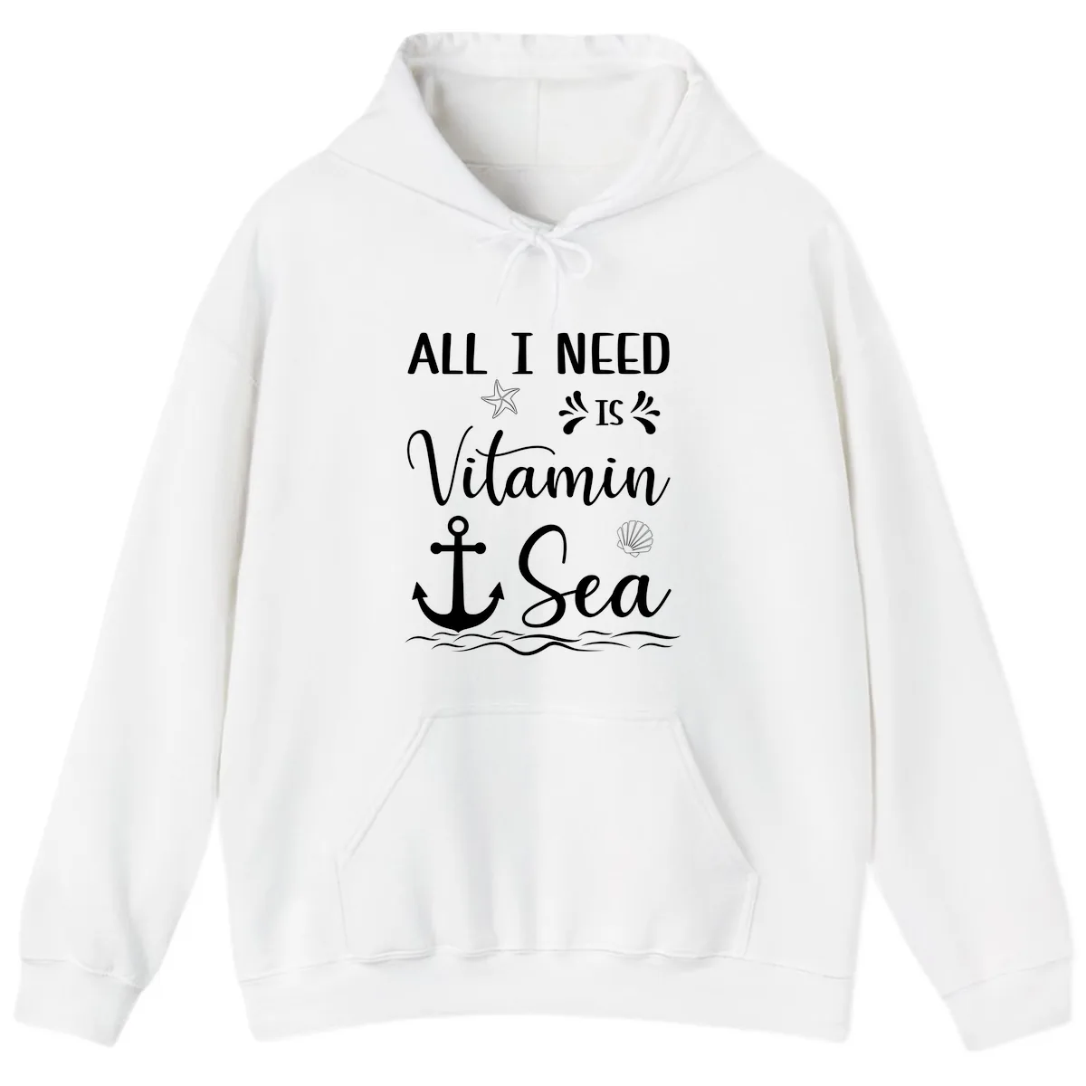 All I Need Is Vitamin Sea Hoodie in White
