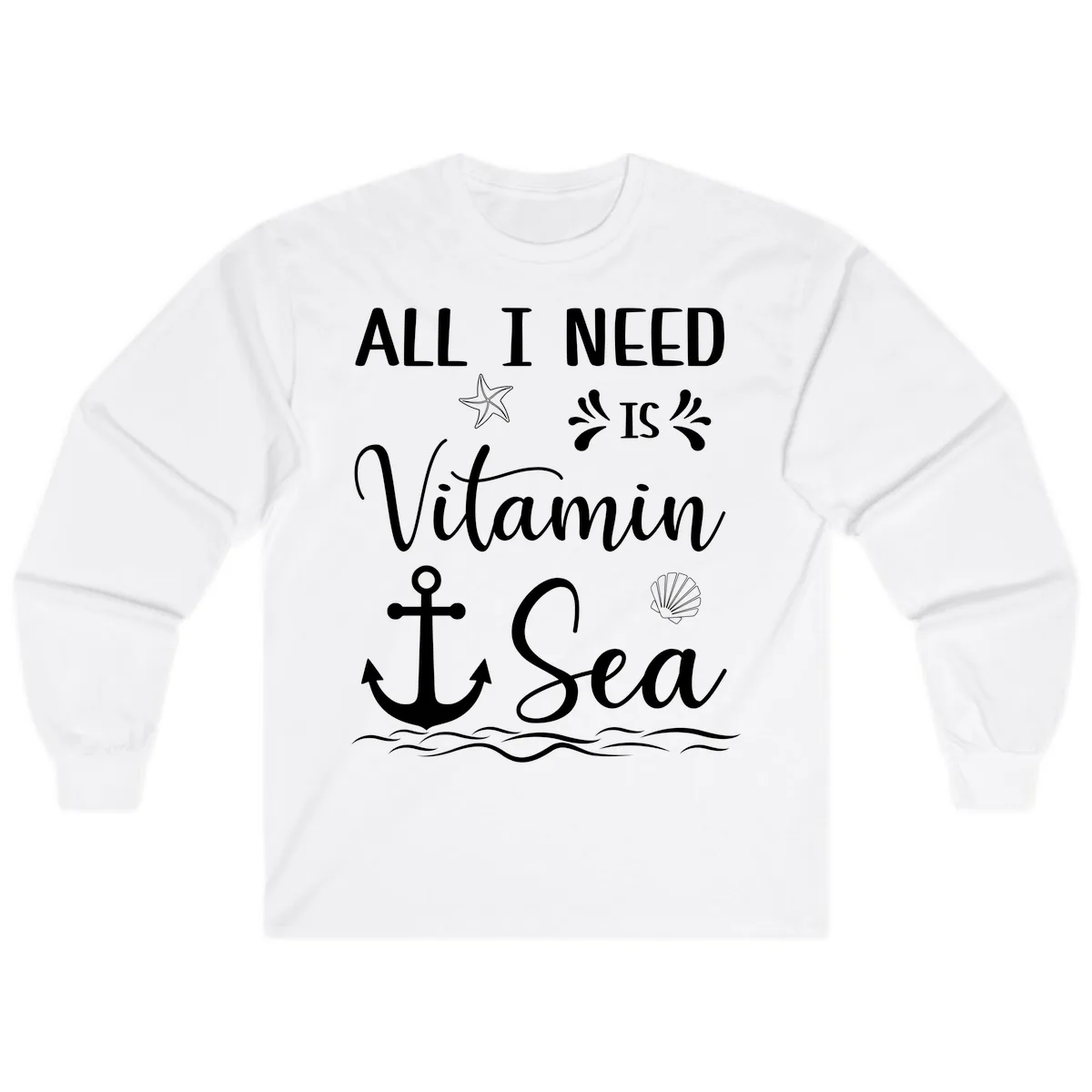 All I Need Is Vitamin Sea Long Sleeve in White