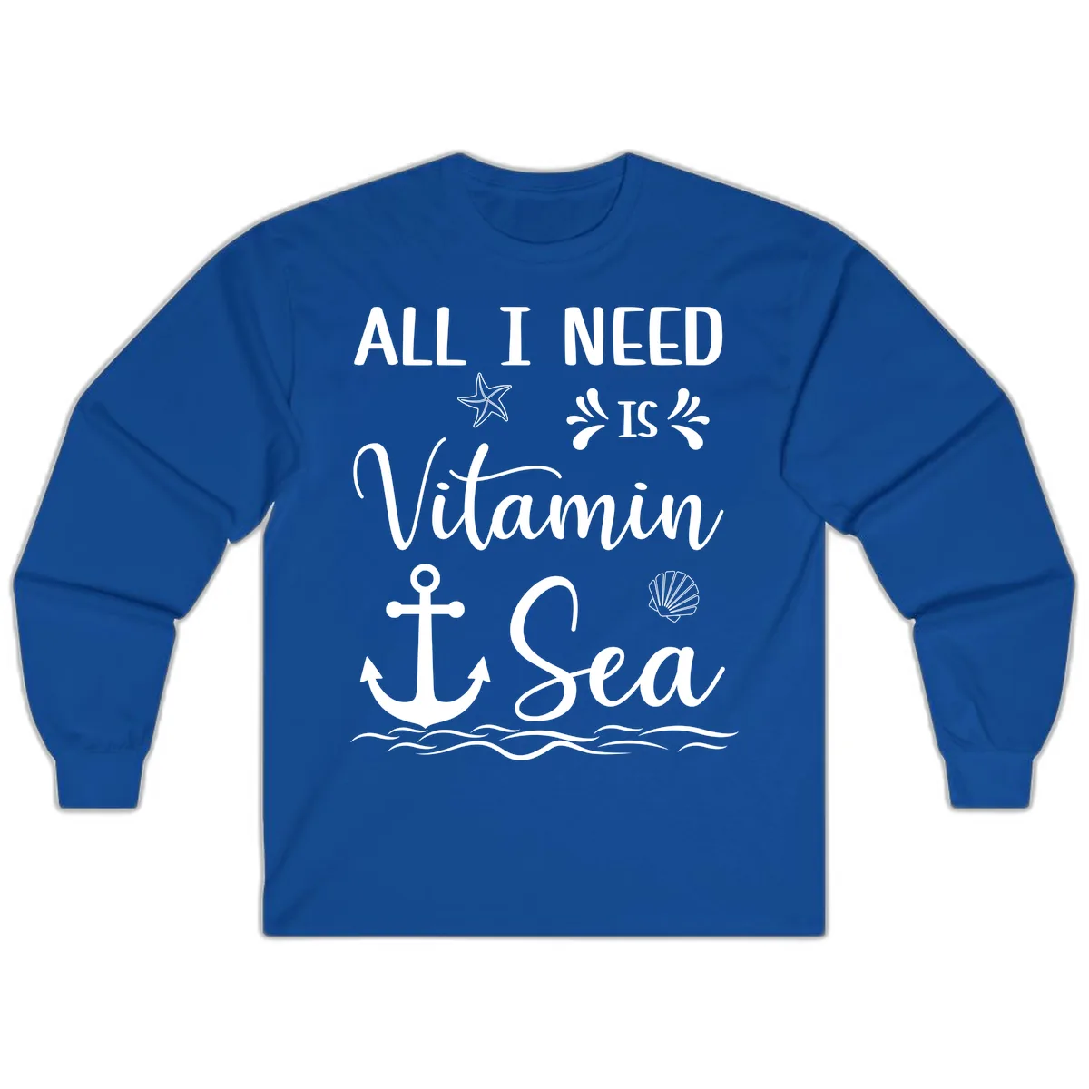 All I Need Is Vitamin Sea Long Sleeve in Royal