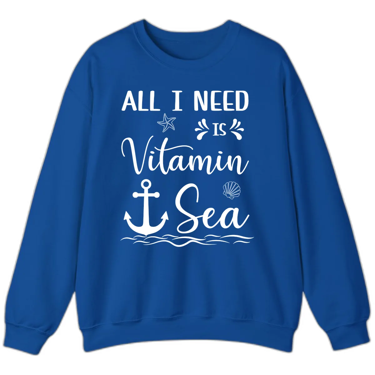 All I Need Is Vitamin Sea Sweatshirt in Royal